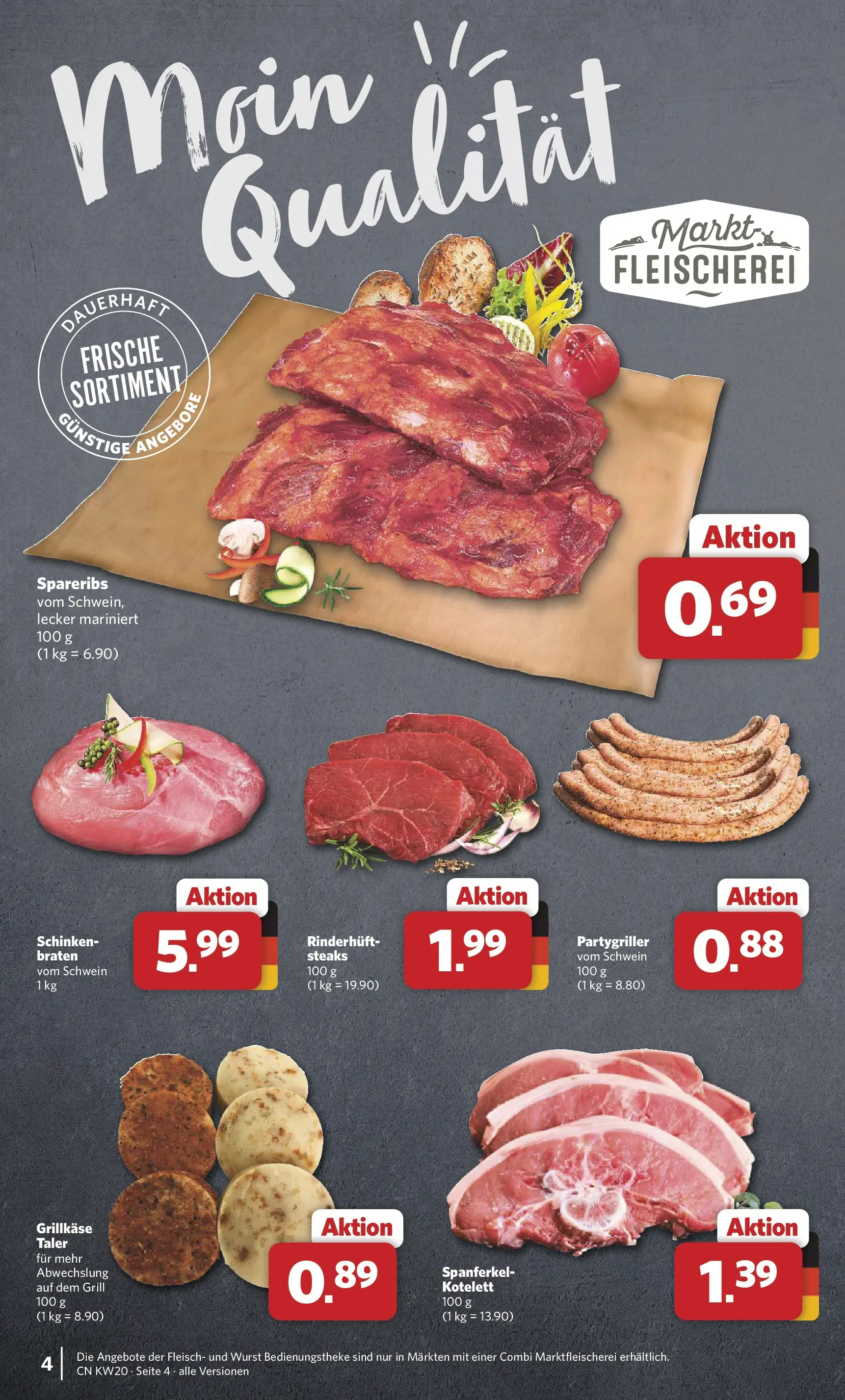 Combi Prospekt Detmold (ab 11.05.2026) zum Blättern | Seite: 4 | Produkte: Grill, Wurst, Schinken, Fleisch