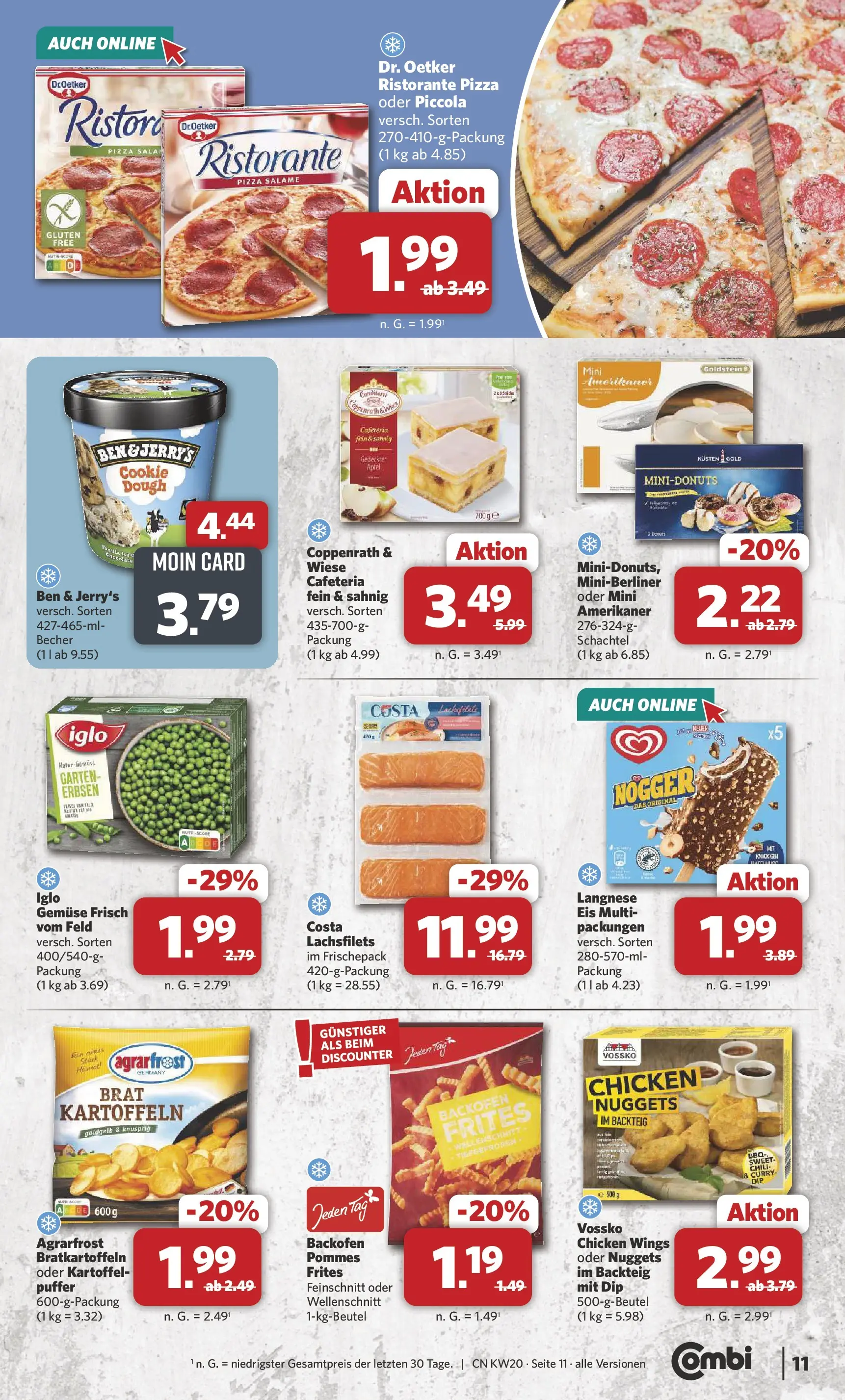 Combi Prospekt Detmold (ab 11.05.2026) zum Blättern | Seite: 11 | Produkte: Ristorante, Pommes, Backofen, Erbsen
