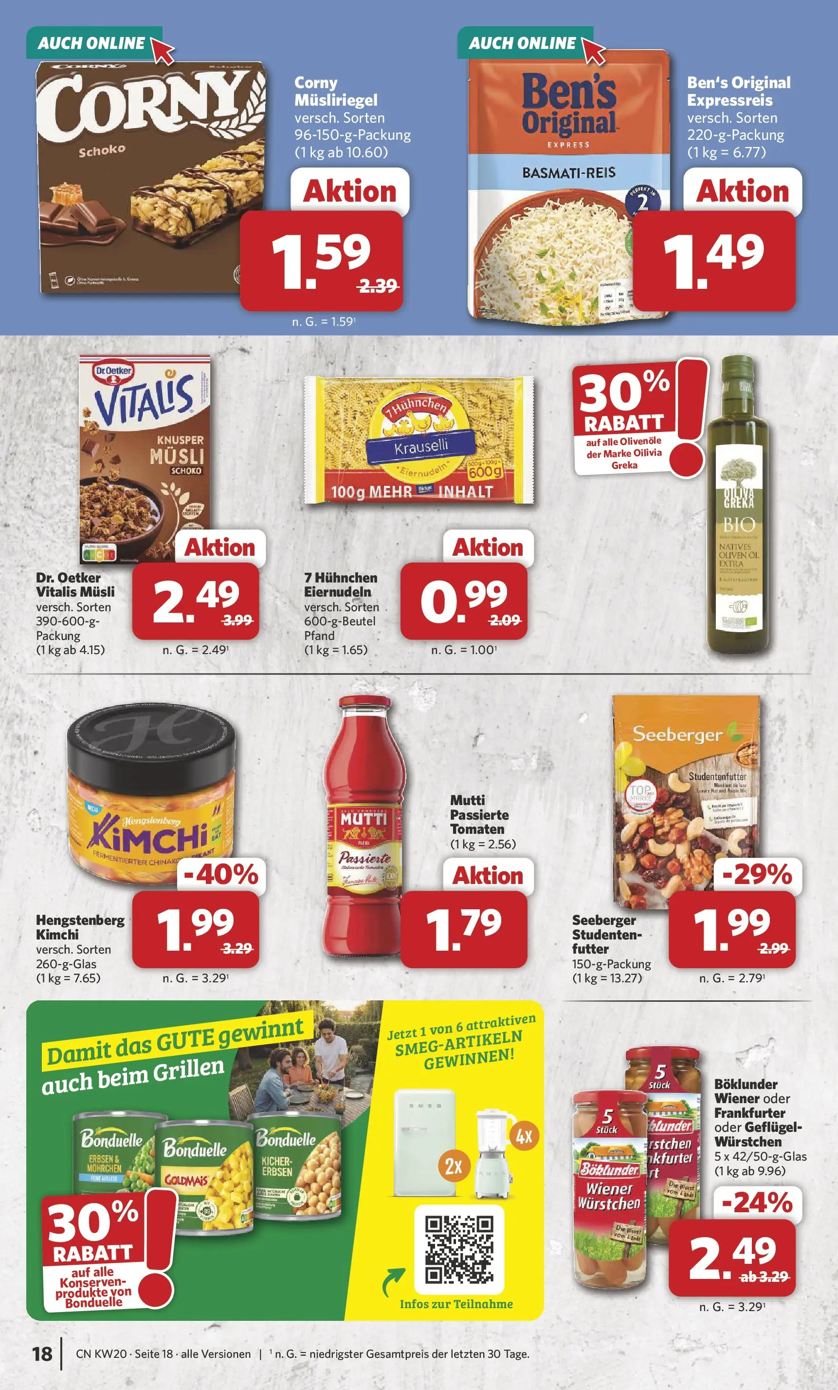 Combi Prospekt Detmold (ab 11.05.2026) zum Blättern | Seite: 18 | Produkte: Basmatireis, Öl, Tomaten, Erbsen
