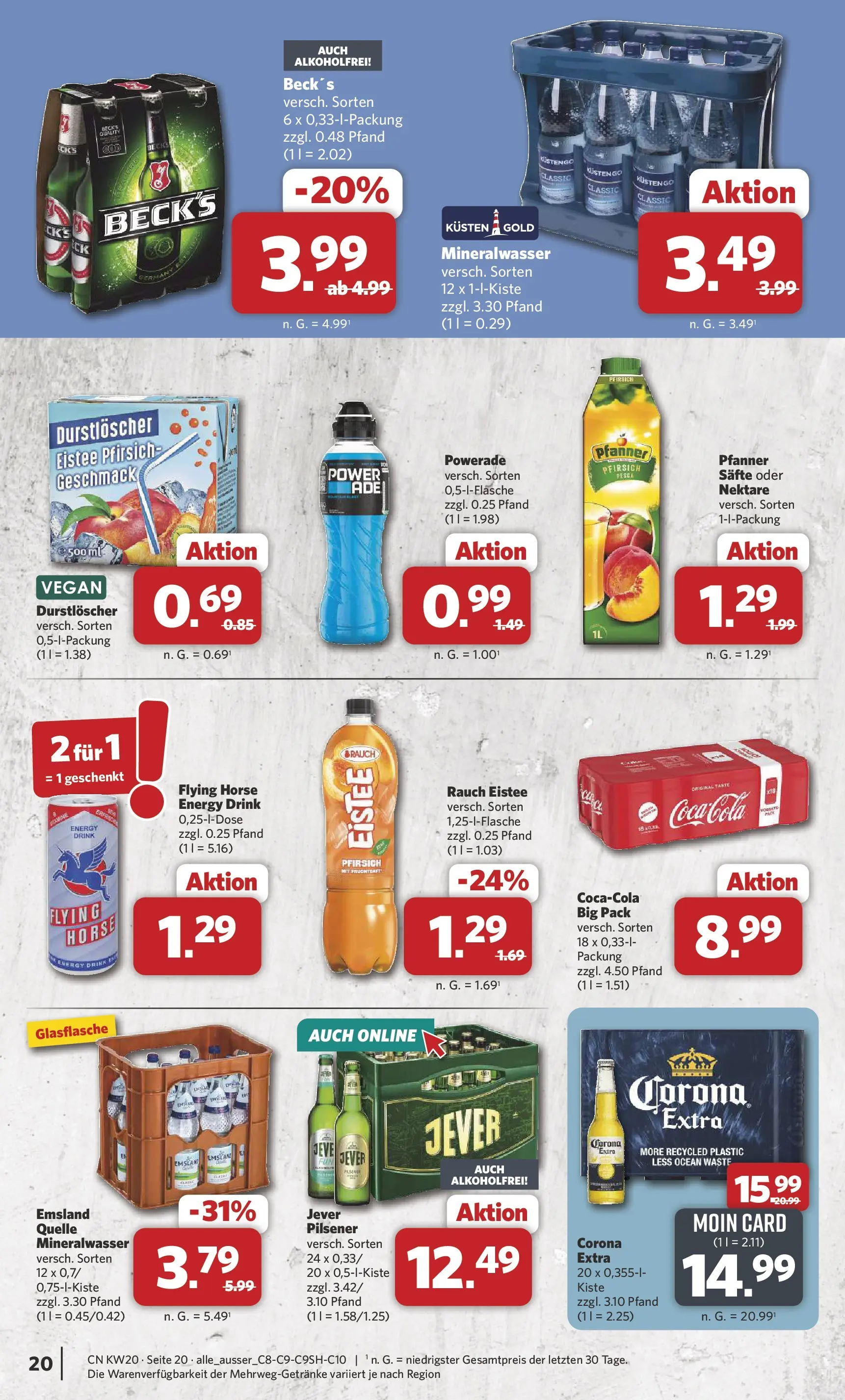 Combi Prospekt Dülmen (ab 11.05.2026) zum Blättern | Seite: 21 | Produkte: Durstloscher, Energy, Powerade, Jever
