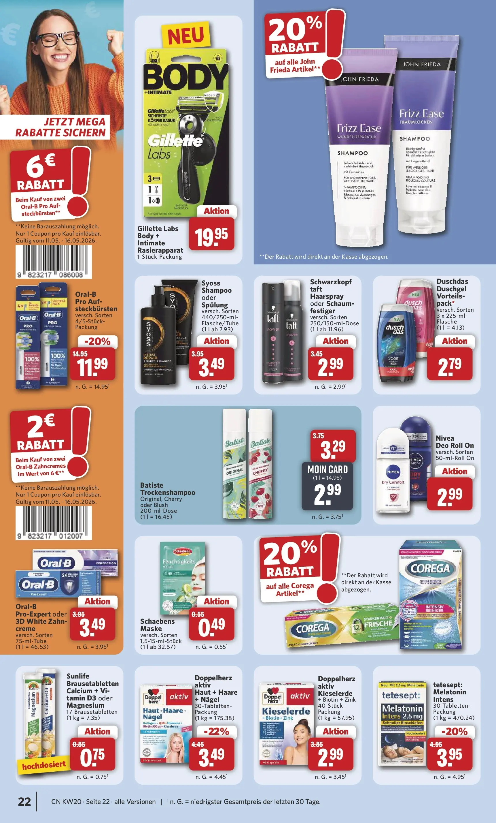 Combi Prospekt Detmold (ab 11.05.2026) zum Blättern | Seite: 23 | Produkte: Shampoo, Haarspray, Creme, Blush