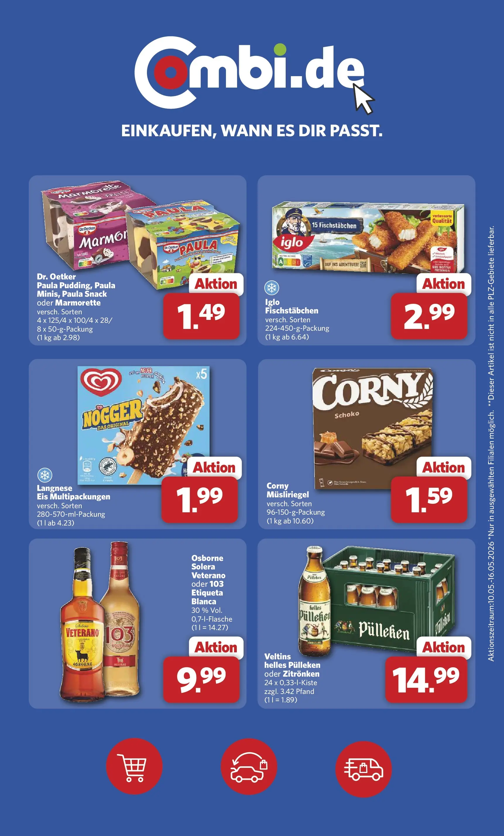 Combi Prospekt Detmold (ab 11.05.2026) zum Blättern | Seite: 27 | Produkte: Helles pulleken, Osborne, Fischstabchen, Eis