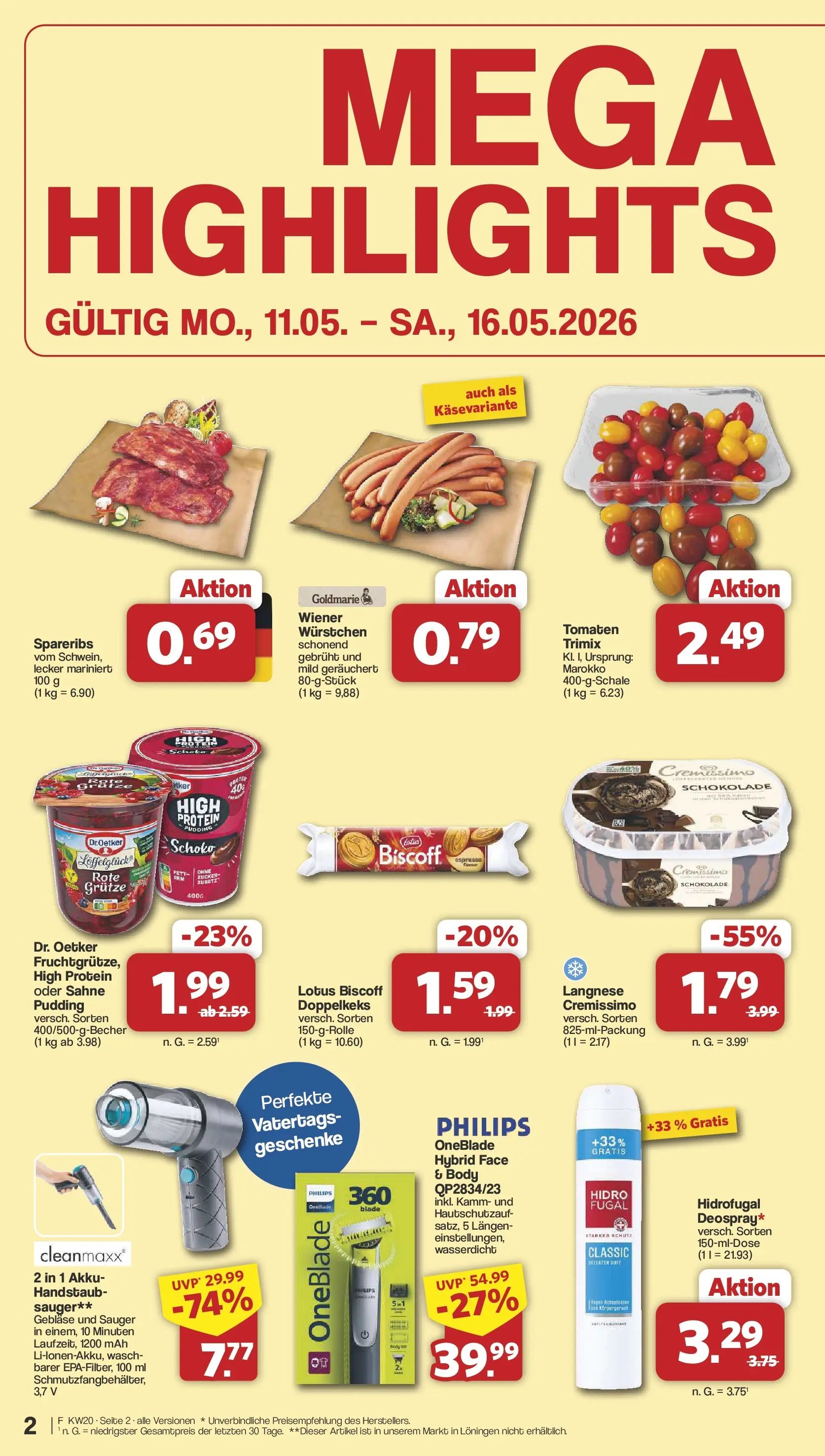 Famila Nordwest - Famila: Wochenangebote (ab 10.05.2026) zum Blättern | Seite: 2 | Produkte: Cremissimo, Wiener wurstchen, High protein pudding, Tomaten