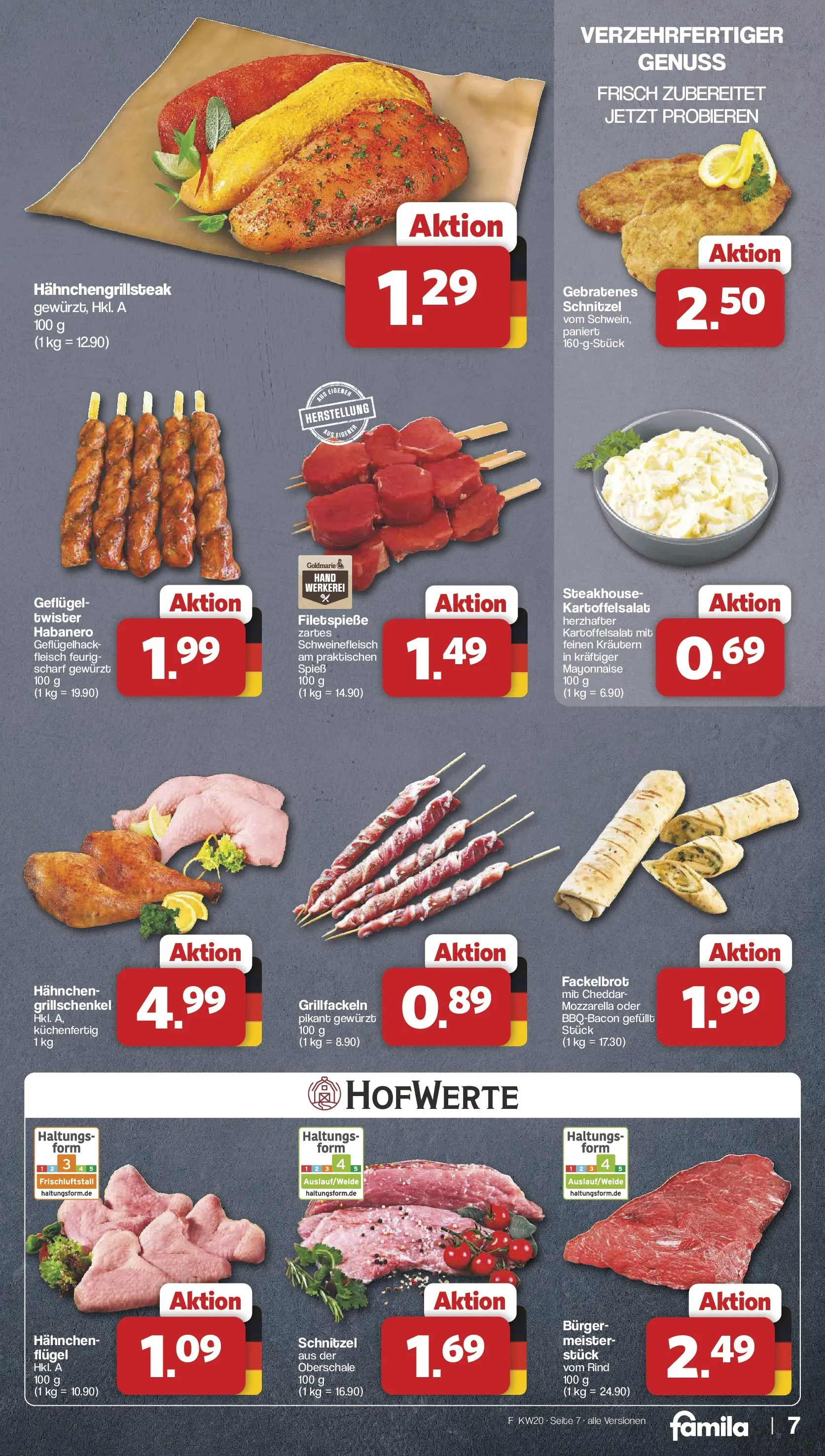 Famila Nordwest - Famila: Wochenangebote (ab 10.05.2026) zum Blättern | Seite: 7 | Produkte: Hahnchen, Schnitzel, Mayonnaise, Fleisch