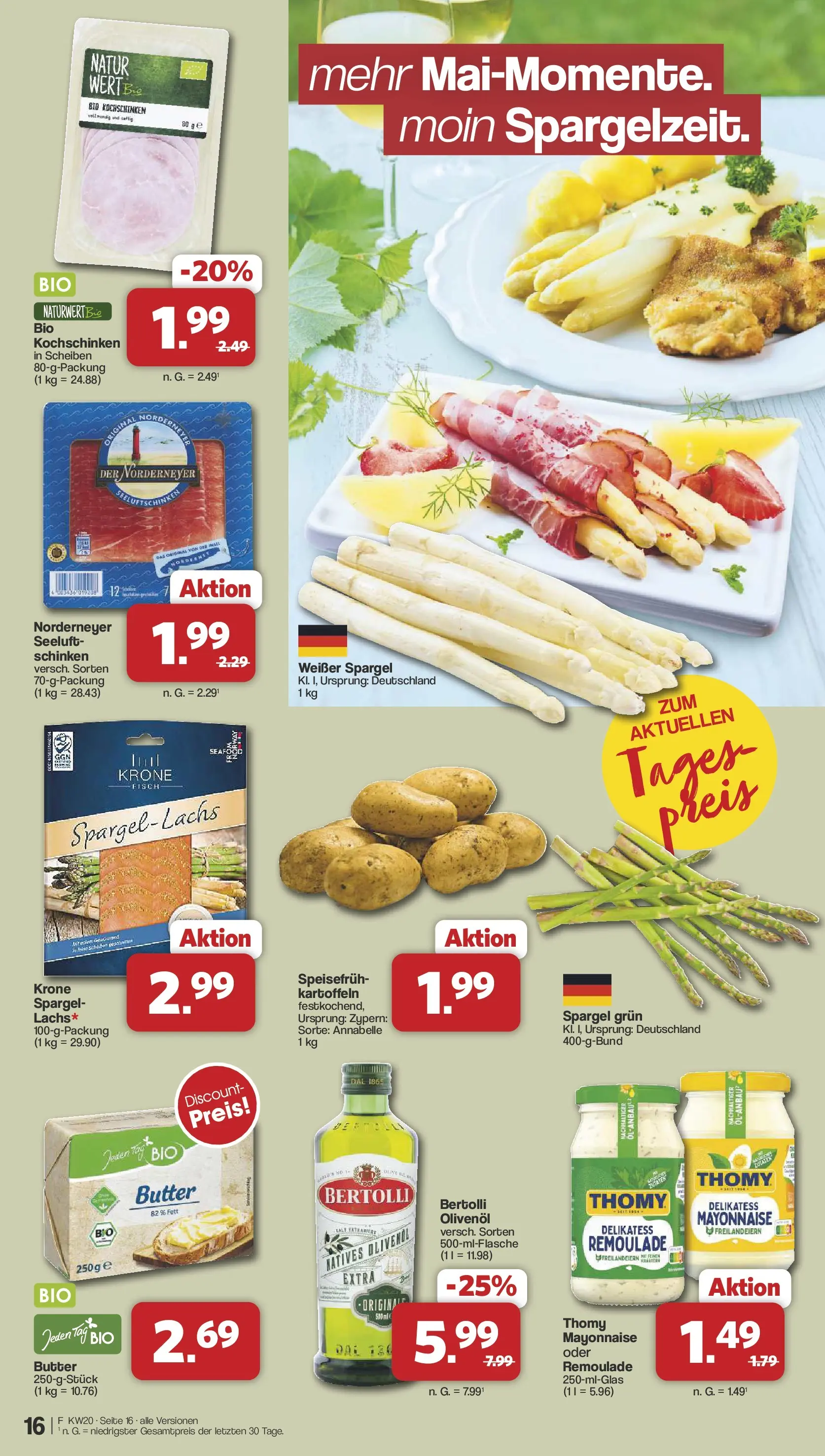 Famila Nordwest - Famila: Wochenangebote (ab 10.05.2026) zum Blättern | Seite: 16 | Produkte: Butter, Spargel, Fisch, Schinken