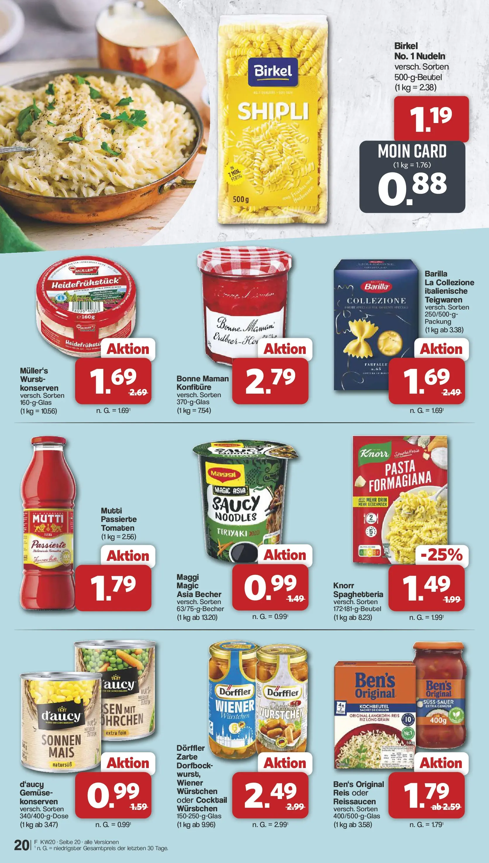 Famila Nordwest - Famila: Wochenangebote (ab 10.05.2026) zum Blättern | Seite: 20 | Produkte: Knorr, Gemüse, Pasta, Reis