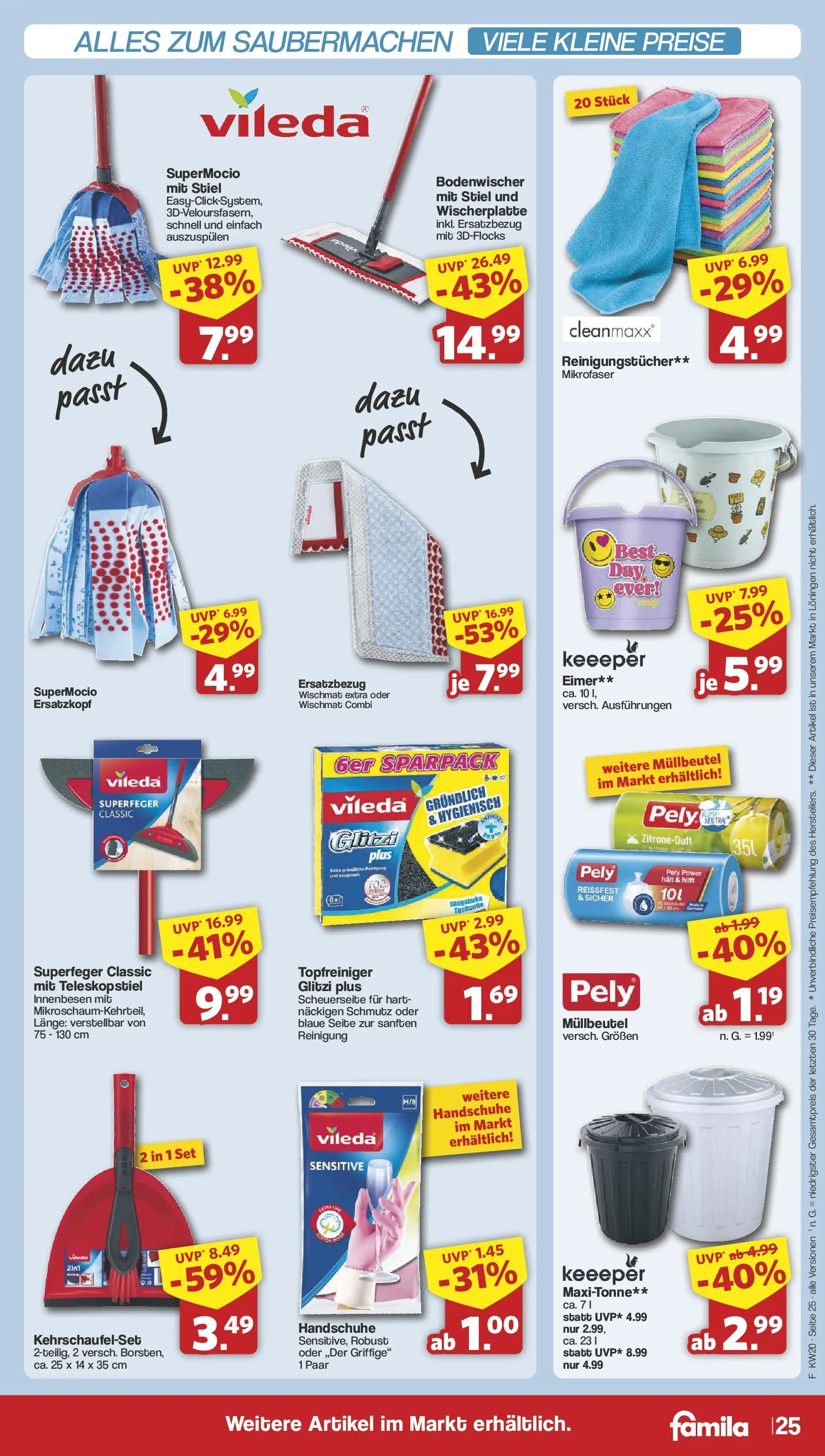 Famila Nordwest - Famila: Wochenangebote (ab 10.05.2026) zum Blättern | Seite: 25 | Produkte: Reinigungstücher, Handschuhe