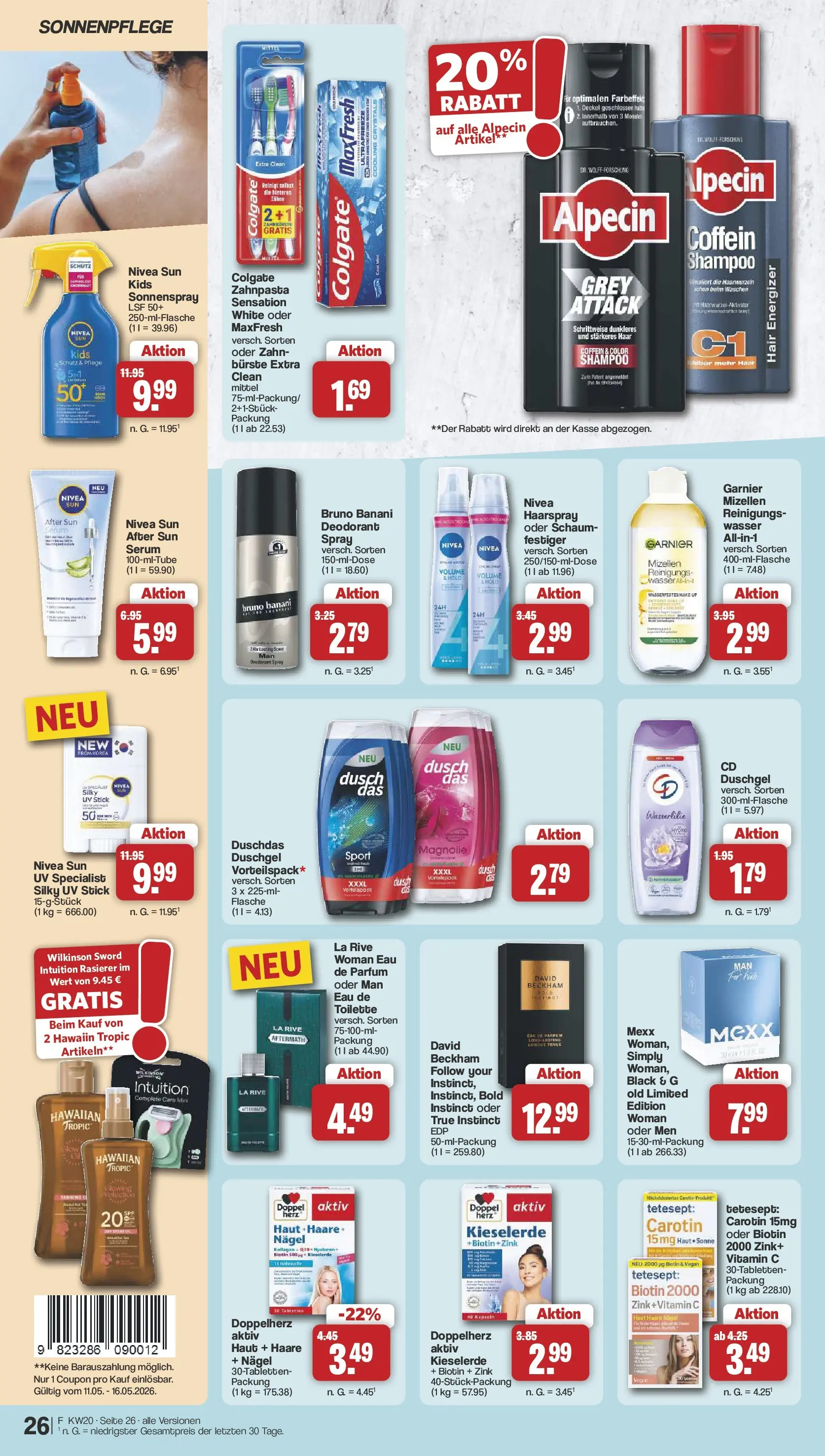 Famila Nordwest - Famila: Wochenangebote (ab 10.05.2026) zum Blättern | Seite: 26 | Produkte: Toilette, Eau de Toilette, Haarspray, Zahnpasta