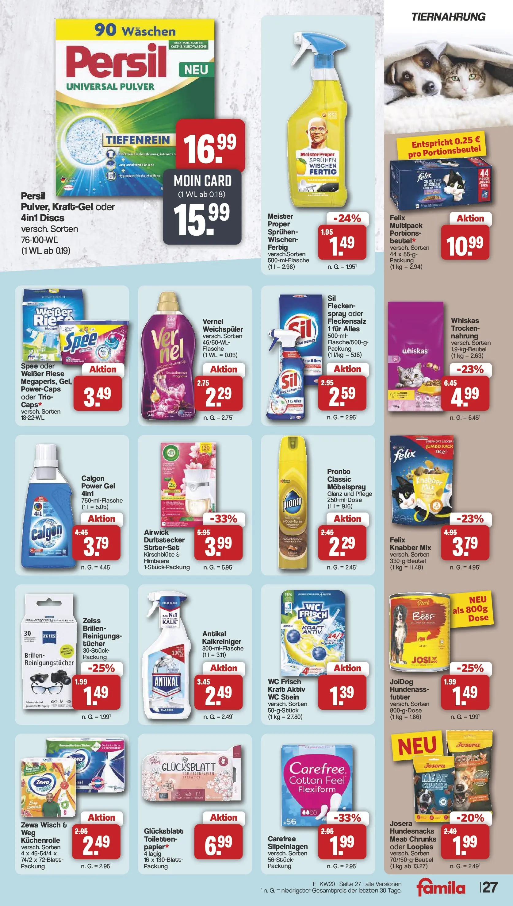 Famila Nordwest - Famila: Wochenangebote (ab 10.05.2026) zum Blättern | Seite: 27 | Produkte: Weichspüler, WC Stein, Vernel, Whiskas