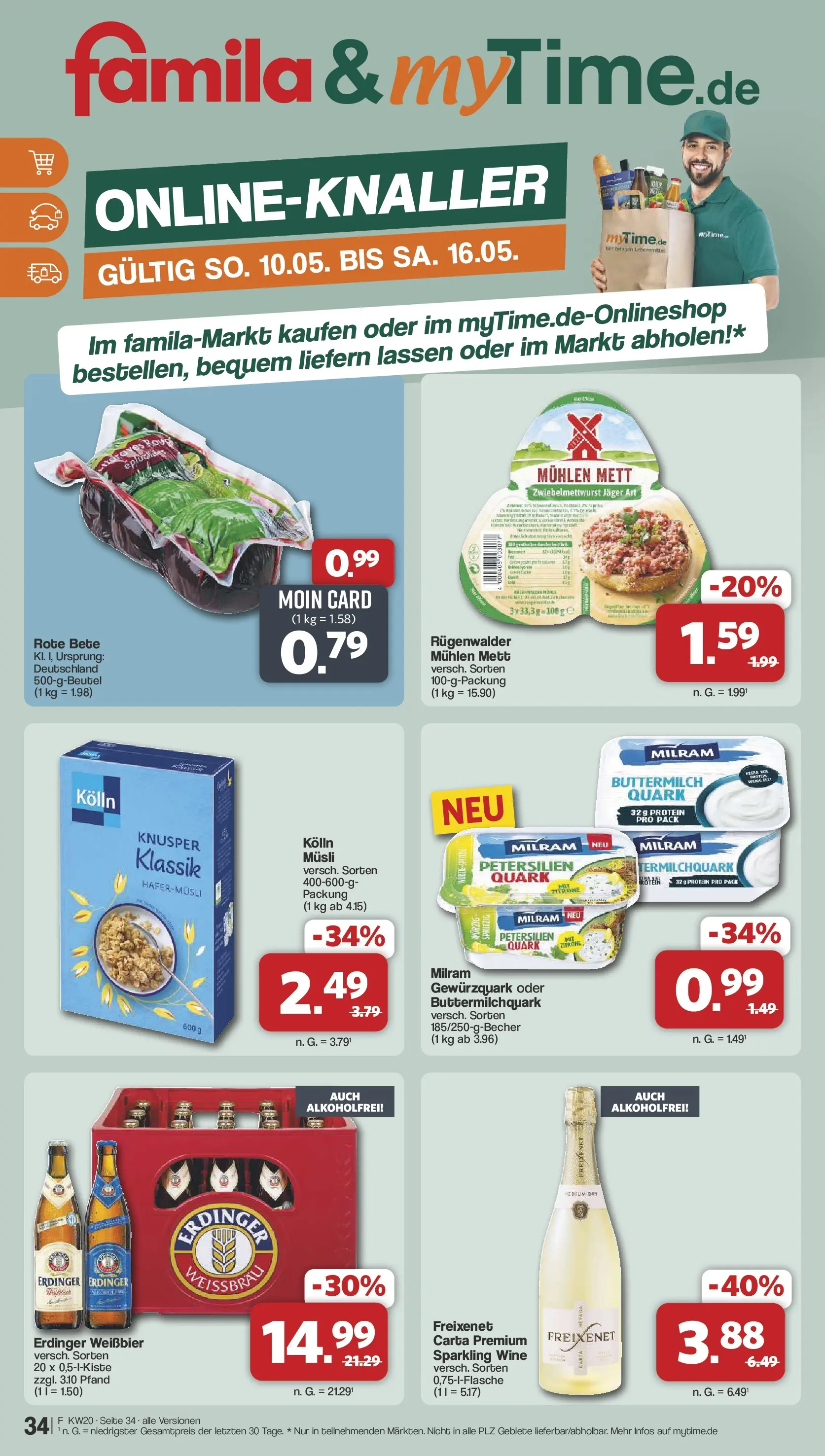 Famila Nordwest - Famila: Wochenangebote (ab 10.05.2026) zum Blättern | Seite: 34 | Produkte: Buttermilch, Kolln, Quark, Freixenet