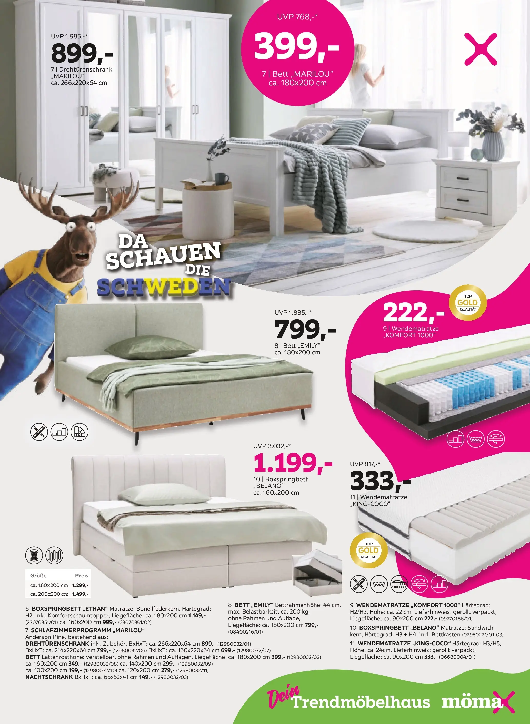 Mömax Ansfelden, Bruck An Der Mur, Villach von 05.05.2026 - Aktuelle Angebote | Seite: 3 | Produkte: Bett, Matratze
