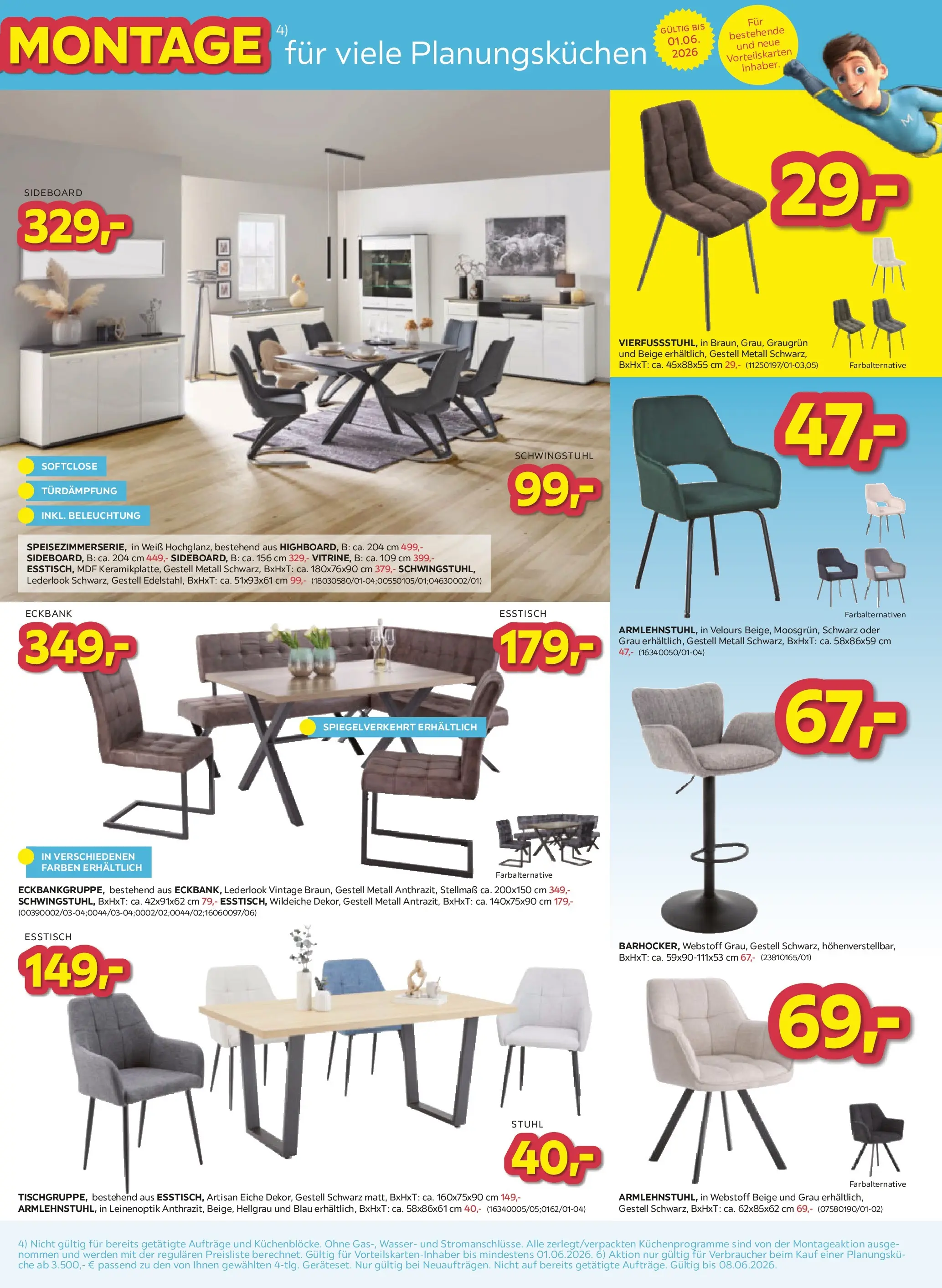 Möbelix - Flash Sale von 26.05.2026 - Aktuelle Angebote | Seite: 7 | Produkte: Wasser, Stuhl