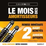 Bestdrive LE MOIS DES AMORTISSEURS | 4 MAI AU 31 MAI 2026 - EN AGENCE UNIQUEMENT - au 31.05.2026