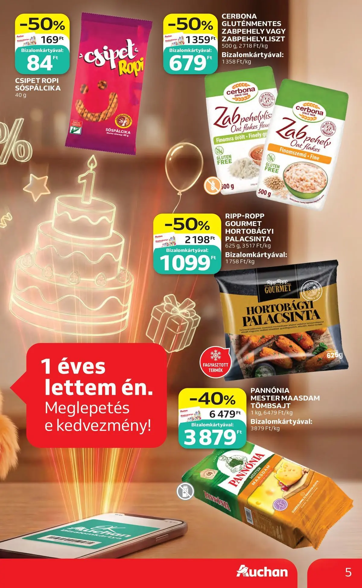 Auchan akciós újság Debrecen - 2026.05.06. -tól/töl > akció, lapozható szórólap 🛍️ | Oldal: 5