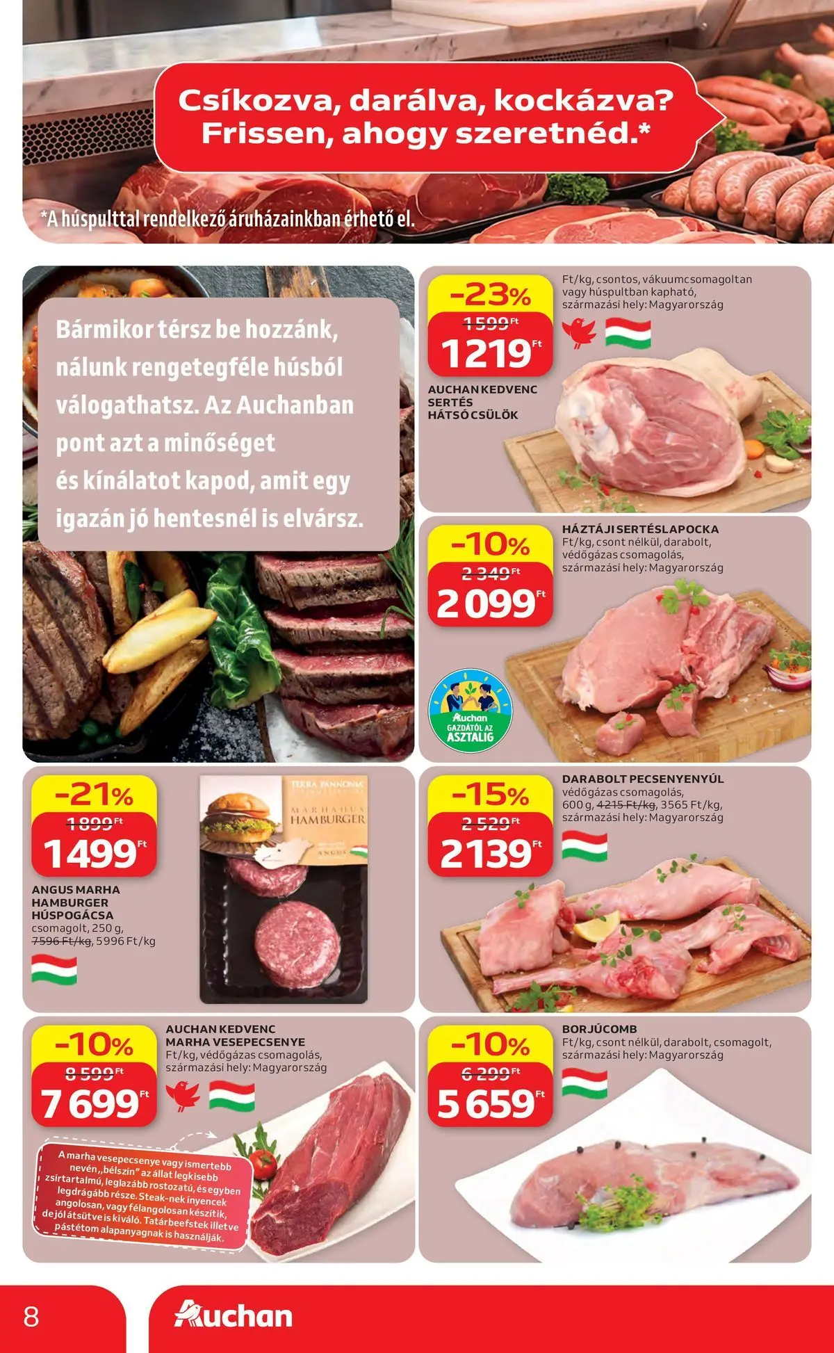 Auchan akciós újság Debrecen - 2026.05.06. -tól/töl > akció, lapozható szórólap 🛍️ | Oldal: 8