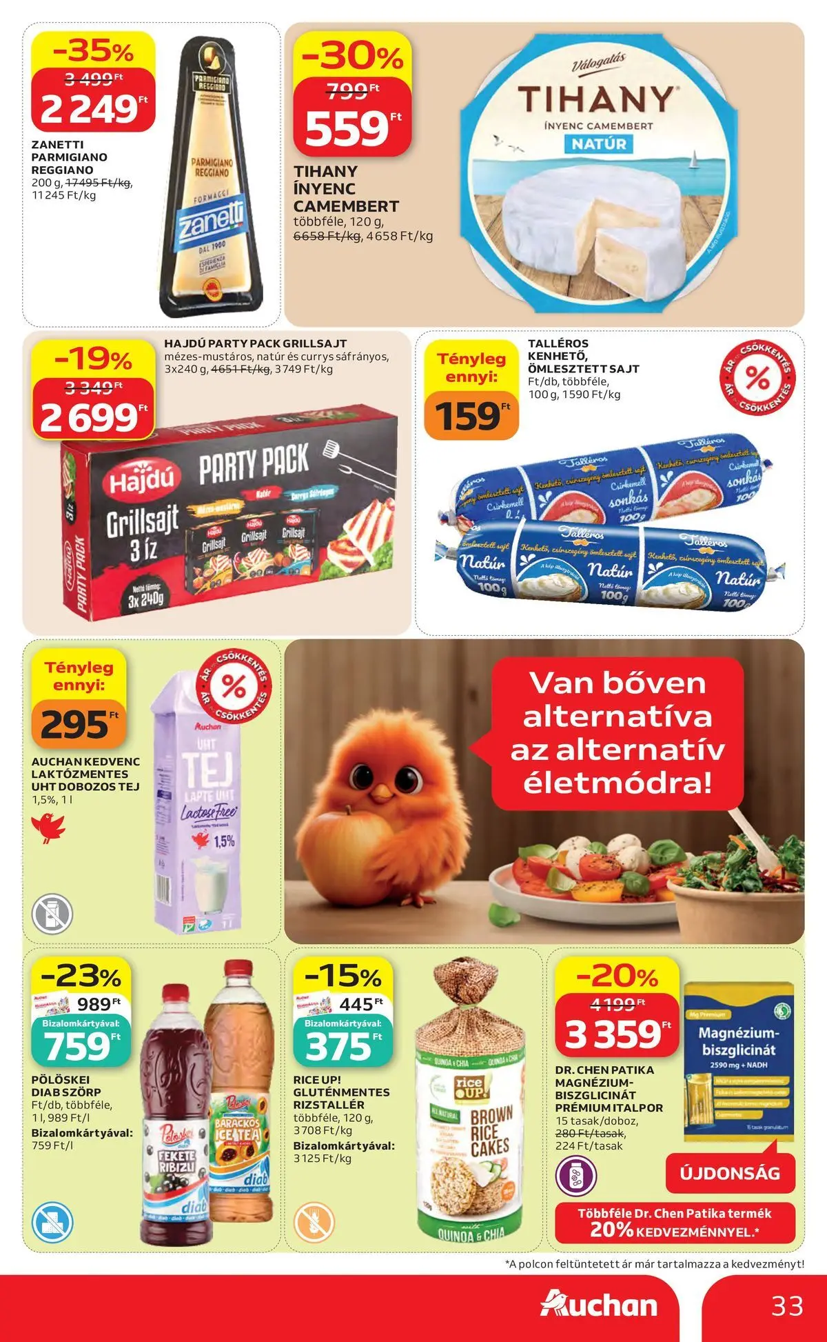 Auchan akciós újság Debrecen - 2026.05.06. -tól/töl > akció, lapozható szórólap 🛍️ | Oldal: 33