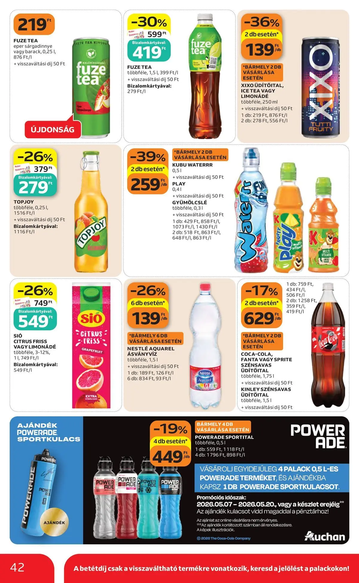 Auchan akciós újság Debrecen - 2026.05.06. -tól/töl > akció, lapozható szórólap 🛍️ | Oldal: 42