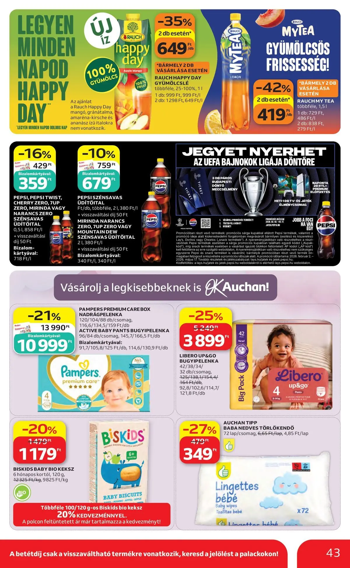 Auchan akciós újság Debrecen - 2026.05.06. -tól/töl > akció, lapozható szórólap 🛍️ | Oldal: 43