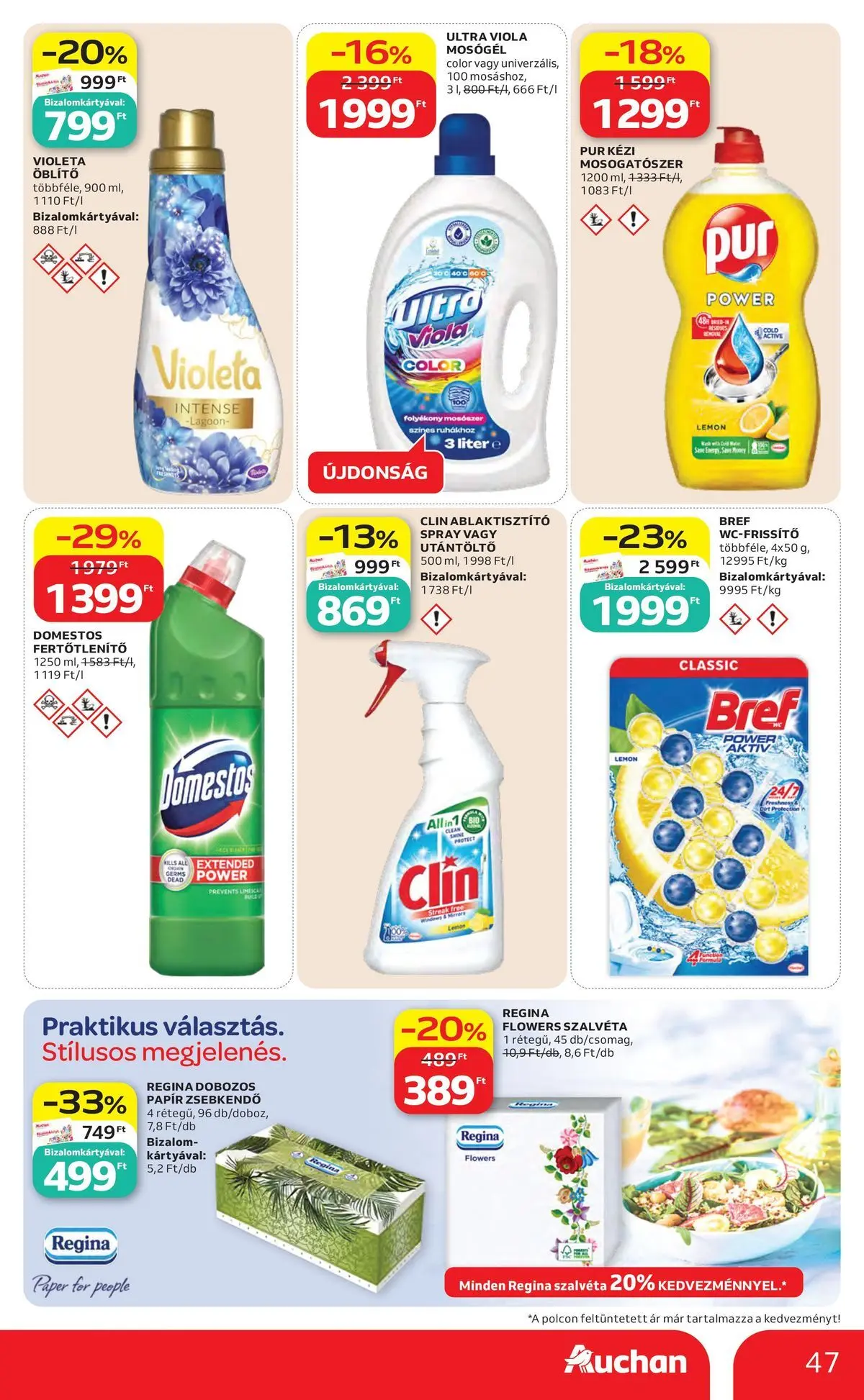 Auchan akciós újság Debrecen - 2026.05.06. -tól/töl > akció, lapozható szórólap 🛍️ | Oldal: 47