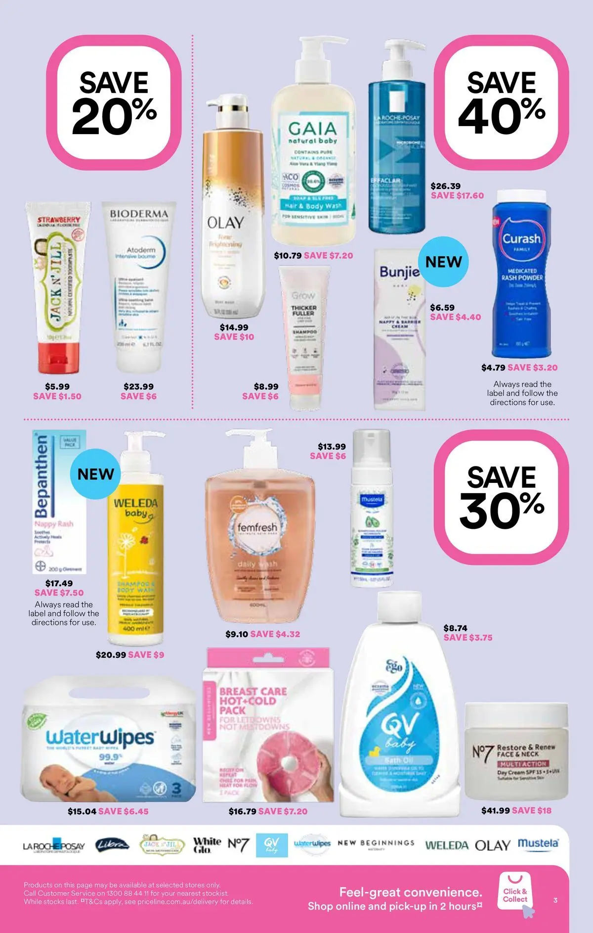 Priceline Pharmacy catalogue Bundoora - 06/05/2026 > weekly / monthly specials | Page: 3 | Products: Powder, Shampoo, Cream