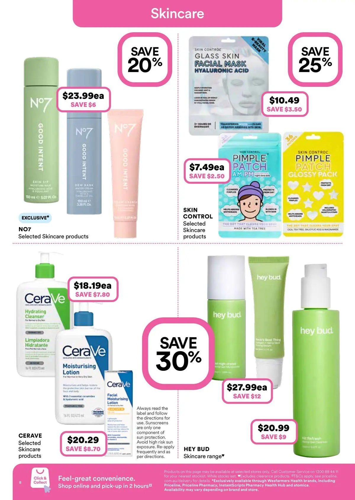 Priceline Pharmacy catalogue Bundoora - 06/05/2026 > weekly / monthly specials | Page: 8 | Products: Mask, Lotion, Tea