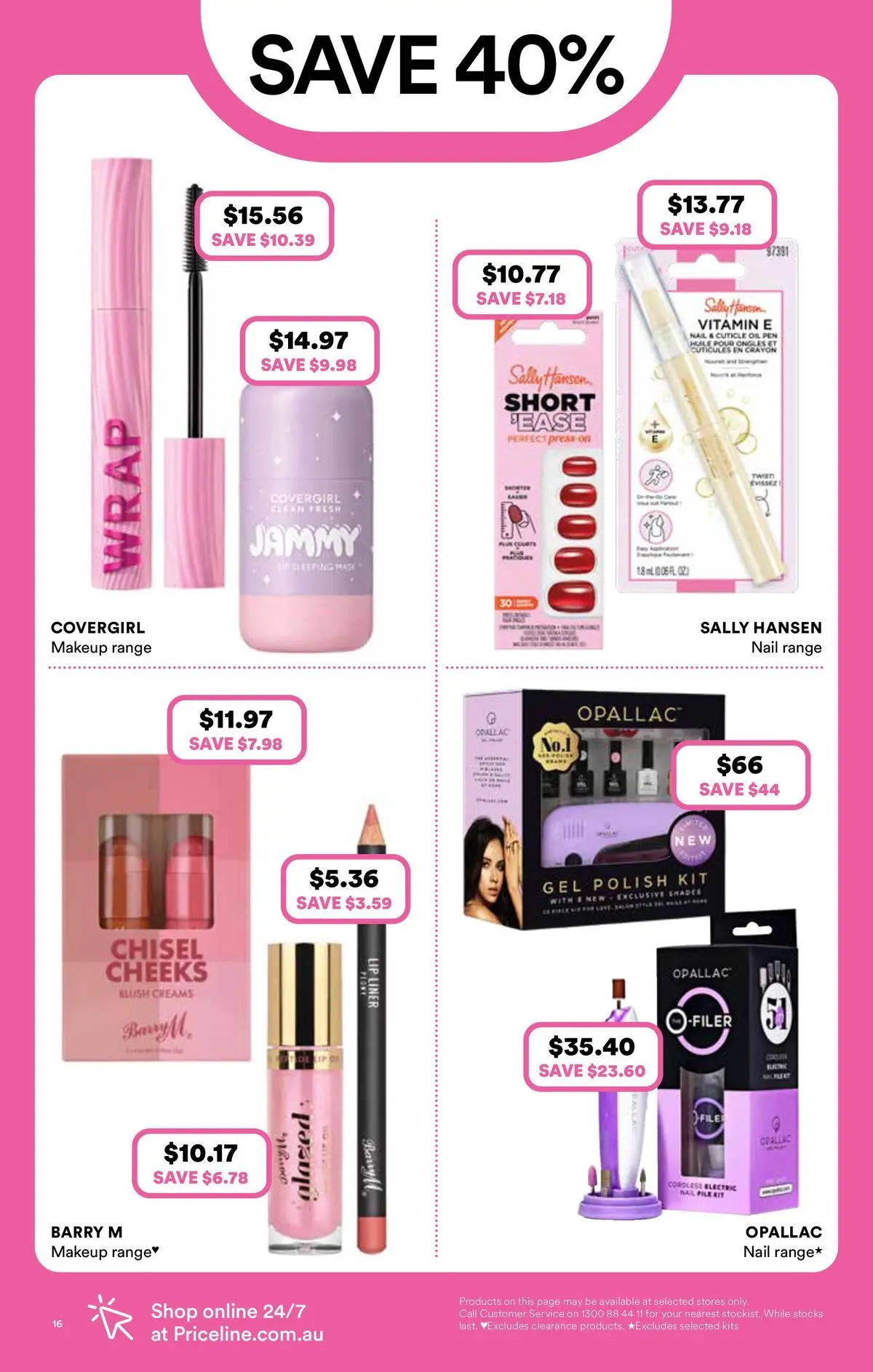 Priceline Pharmacy catalogue Bundoora - 06/05/2026 > weekly / monthly specials | Page: 16 | Products: Makeup, Polish, Lip liner, Vitamin