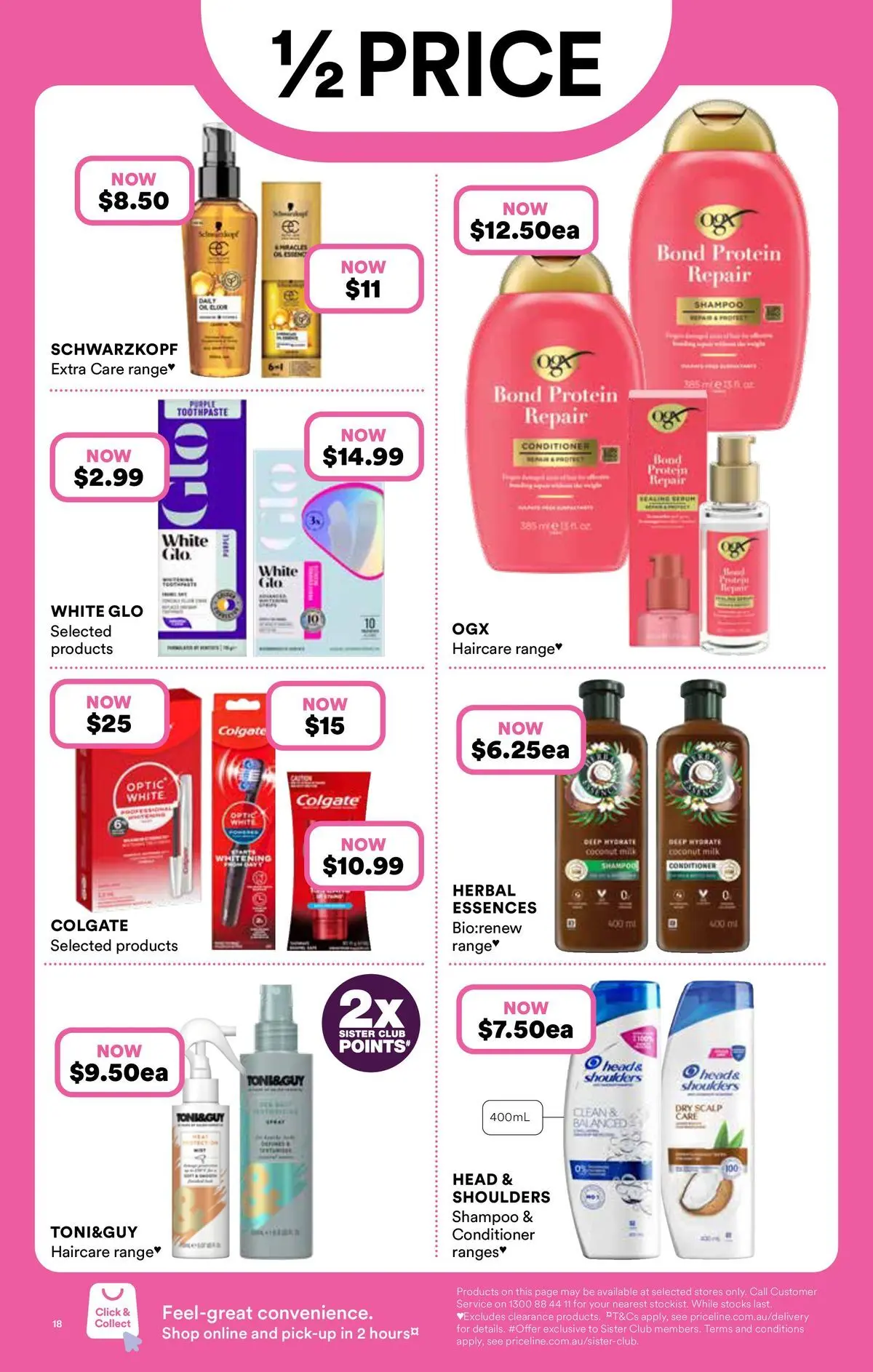 Priceline Pharmacy catalogue Bundoora - 06/05/2026 > weekly / monthly specials | Page: 18 | Products: Milk, Shampoo, Conditioner, Toothpaste