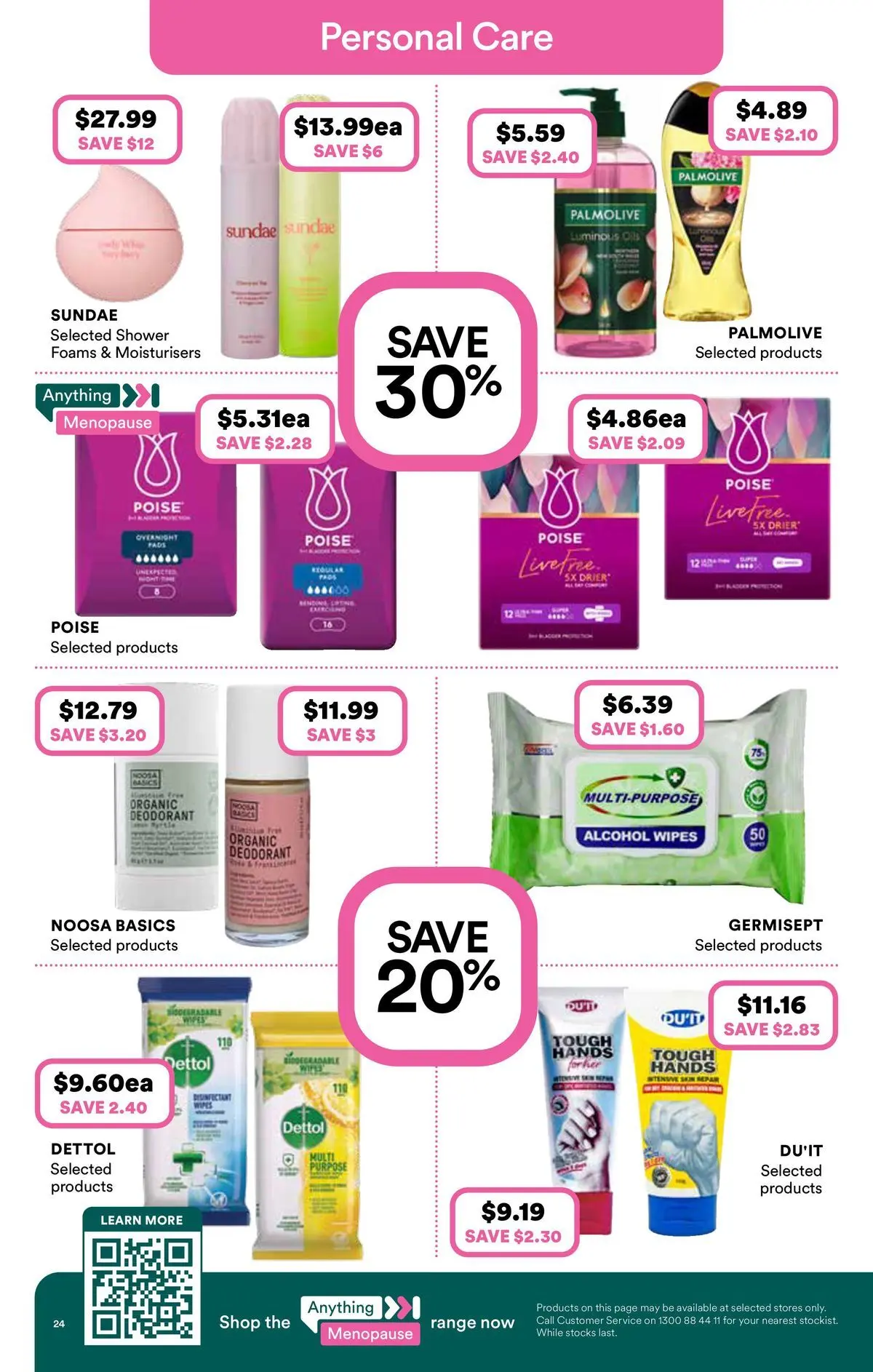 Priceline Pharmacy catalogue Bundoora - 06/05/2026 > weekly / monthly specials | Page: 24 | Products: Shower, Deodorant, Multipurpose