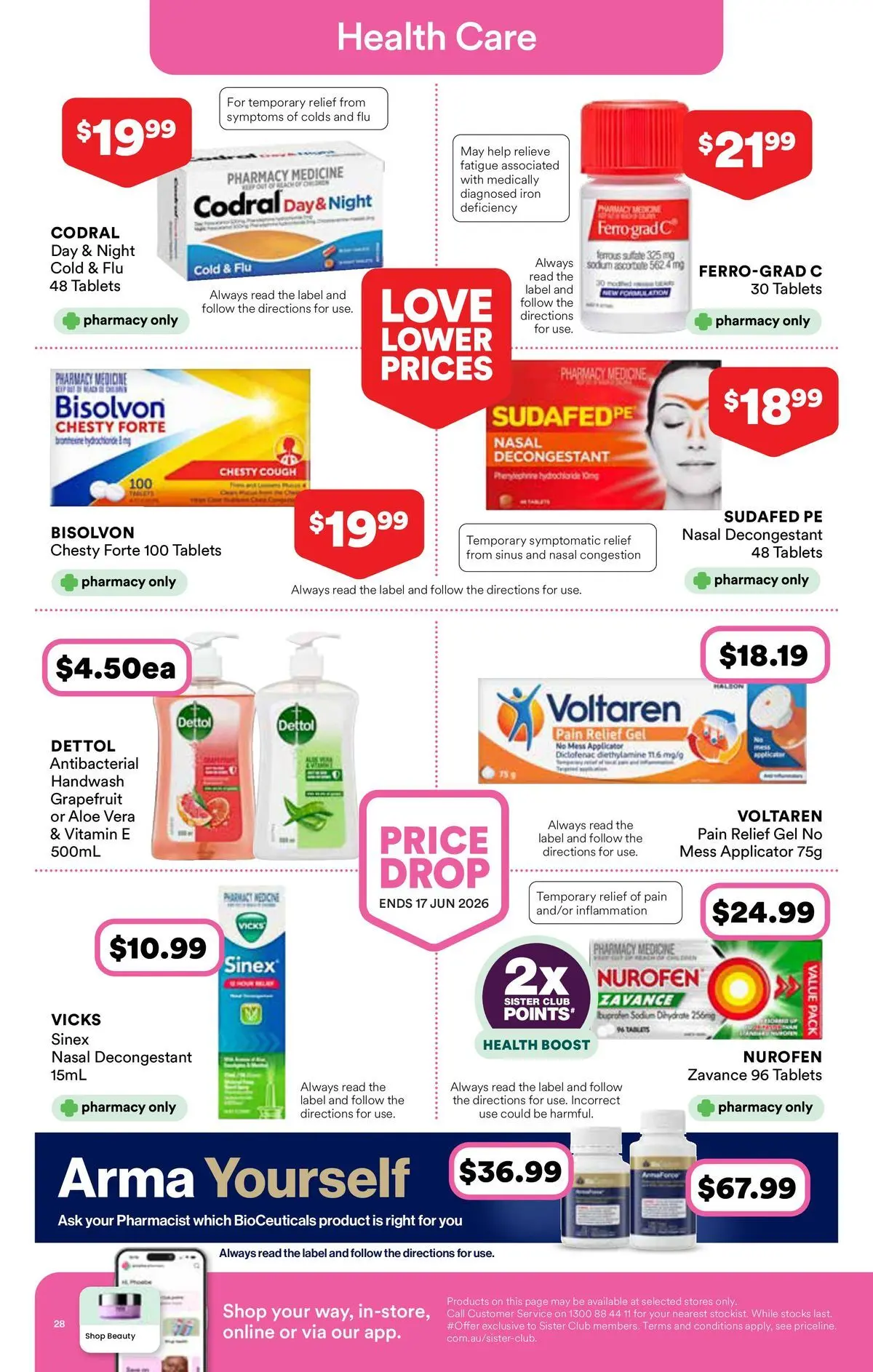 Priceline Pharmacy catalogue Bundoora - 06/05/2026 > weekly / monthly specials | Page: 28 | Products: Grapefruit, Iron, Tablets, Pain relief