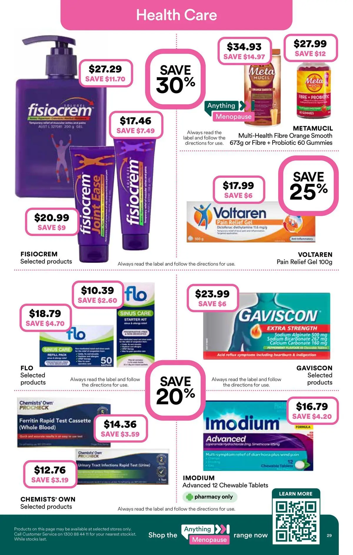 Priceline Pharmacy catalogue Bundoora - 06/05/2026 > weekly / monthly specials | Page: 29 | Products: Sinus, Tablets, Pain relief