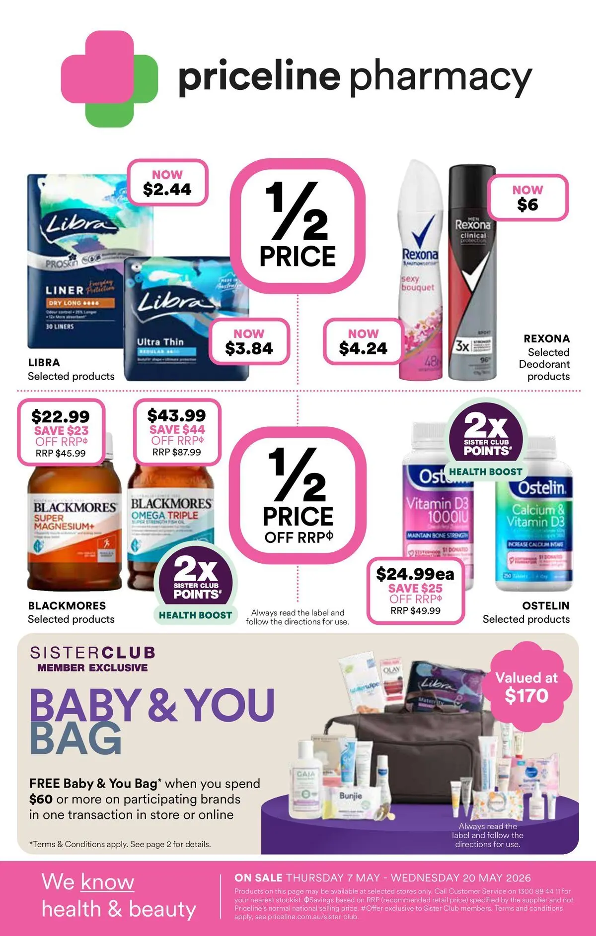 Priceline Pharmacy catalogue Bundoora - 06/05/2026 > weekly / monthly specials | Page: 32 | Products: Deodorant, Water, Vitamin