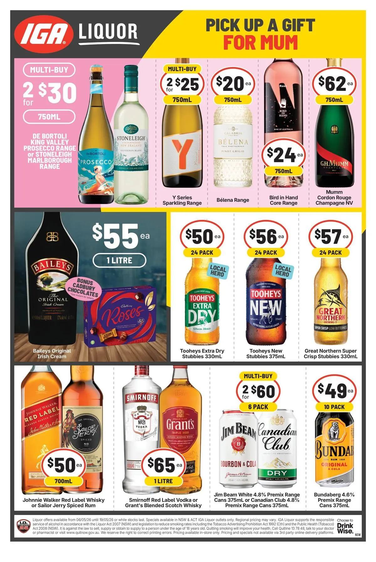 Deals - 2 Week Specials 06/05 - 05/05/2026 > weekly / monthly specials | Page: 1 | Products: Cream, Vodka, Rum, Wood