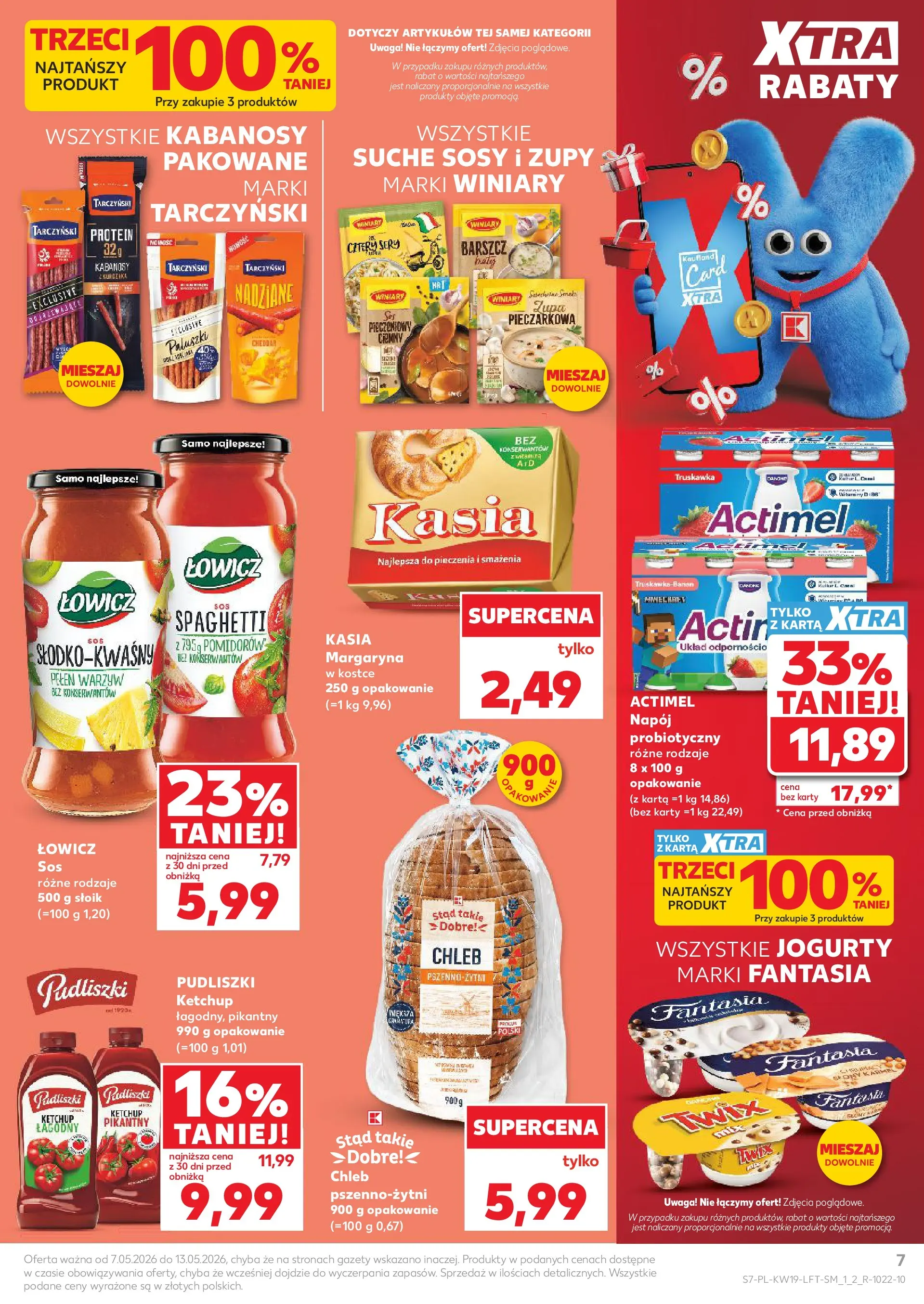 Kaufland gazetka od 07.05.2026 - od jutra PDF | Strona: 7 | Produkty: Karta, Margaryna, Sery, Chleb