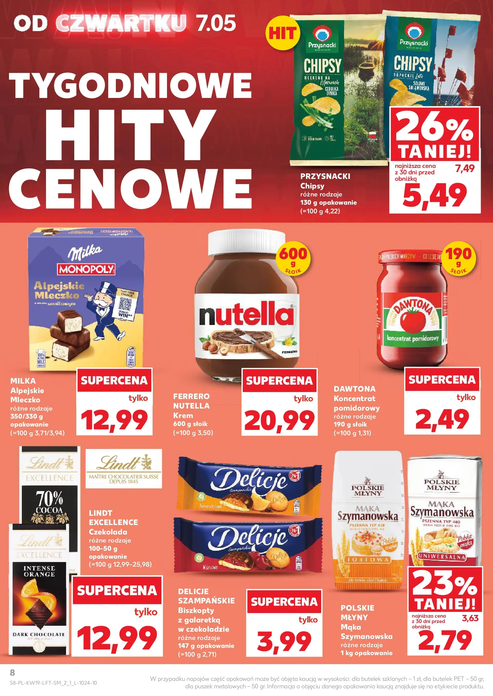 Kaufland gazetka od 07.05.2026 - od jutra PDF | Strona: 8 | Produkty: Galaretka, Koncentrat pomidorowy, Czekolada, Krem