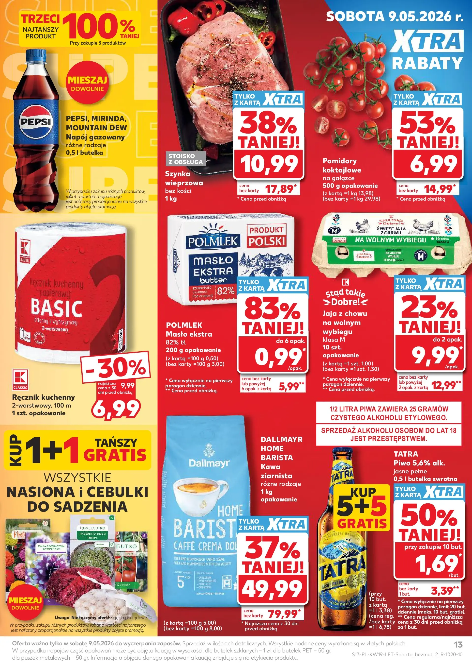Kaufland gazetka od 07.05.2026 - od jutra PDF | Strona: 13 | Produkty: Nasiona, Masło, Pomidory, Jaja