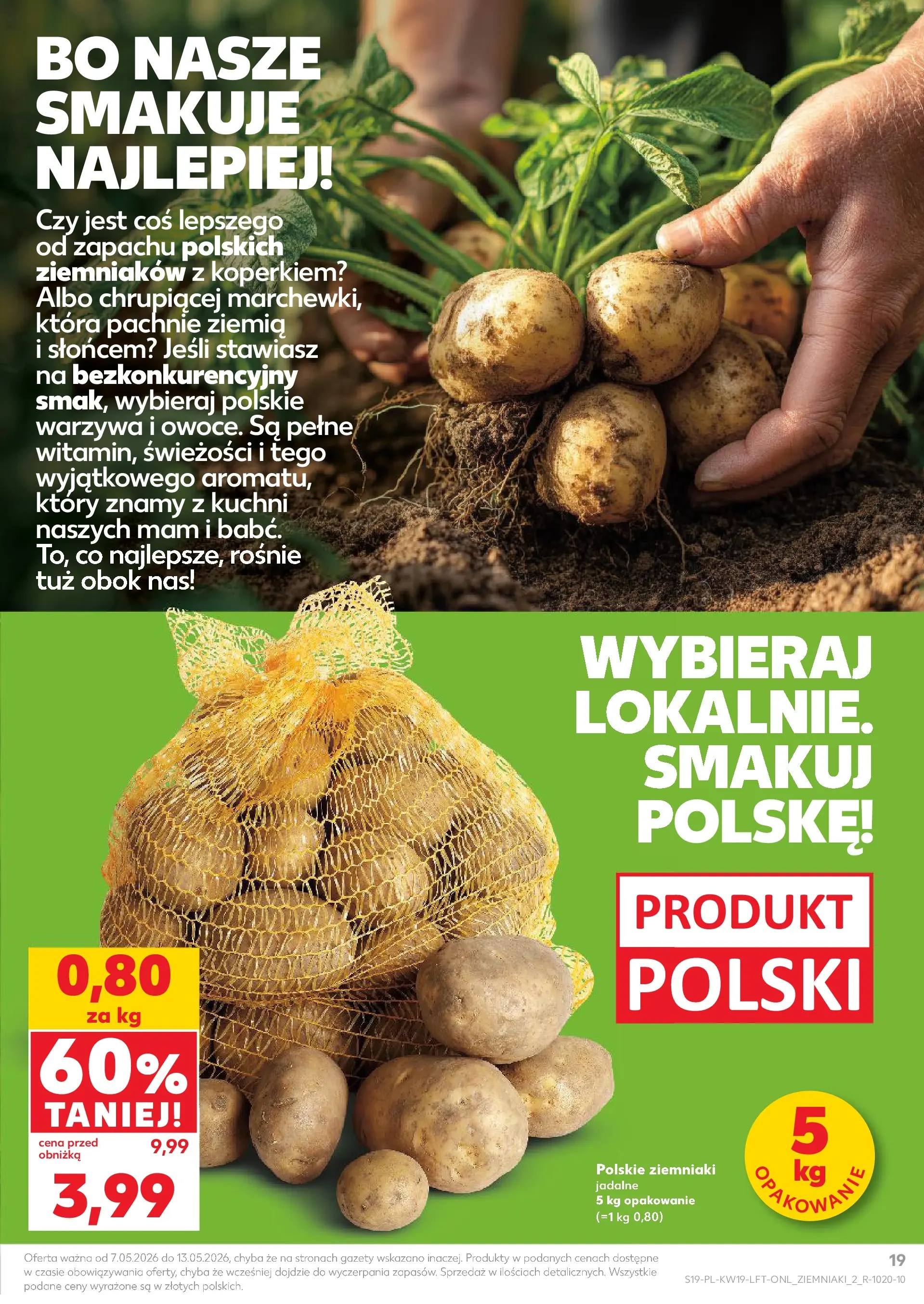 Kaufland gazetka od 07.05.2026 - od jutra PDF | Strona: 19 | Produkty: Ziemia, Ziemniaki, Warzywa