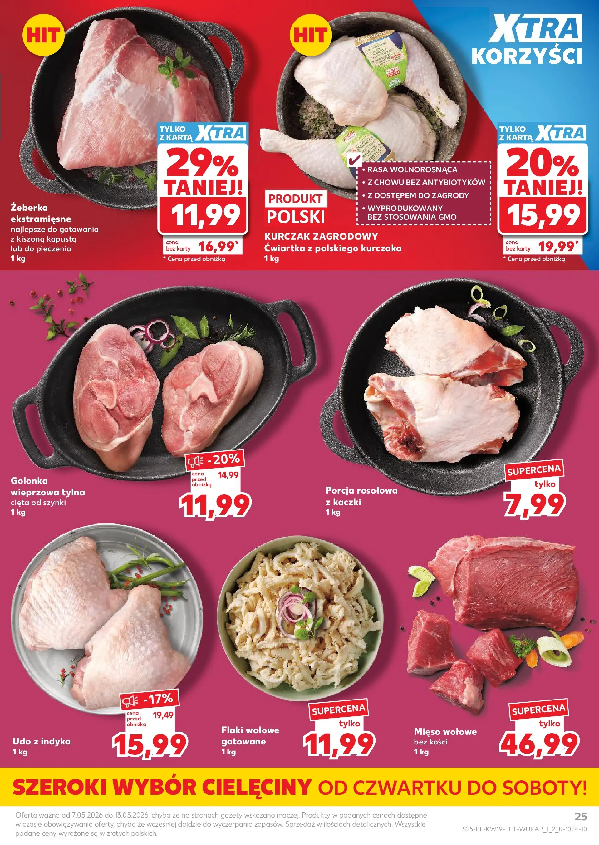 Kaufland gazetka od 07.05.2026 - od jutra PDF | Strona: 25 | Produkty: Kapusta, Karta, Mięso, Flaki wołowe