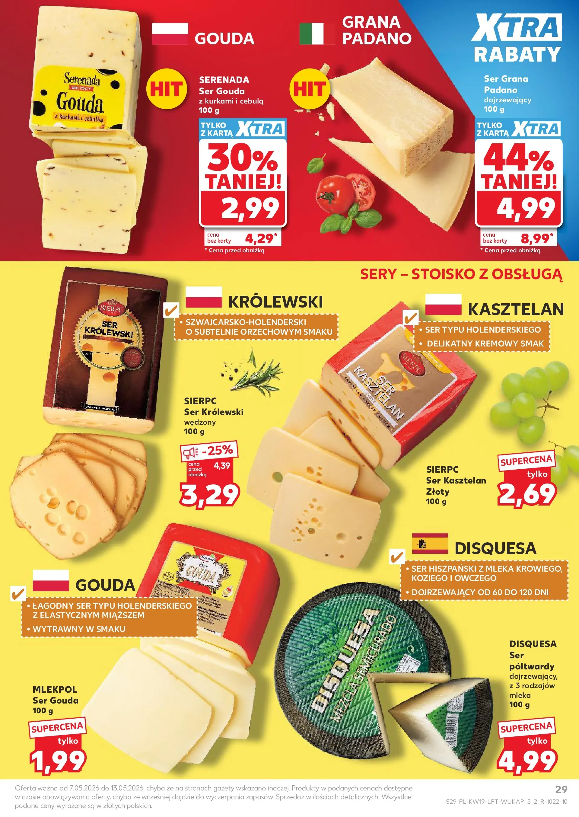 Kaufland gazetka od 07.05.2026 - od jutra PDF | Strona: 29 | Produkty: Karta, Mleka, Sery, Ser
