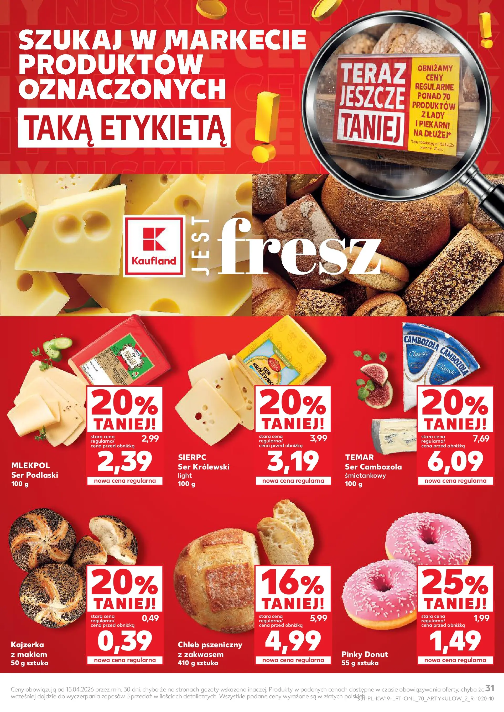 Kaufland gazetka od 07.05.2026 - od jutra PDF | Strona: 31 | Produkty: Donut, Ser, Chleb