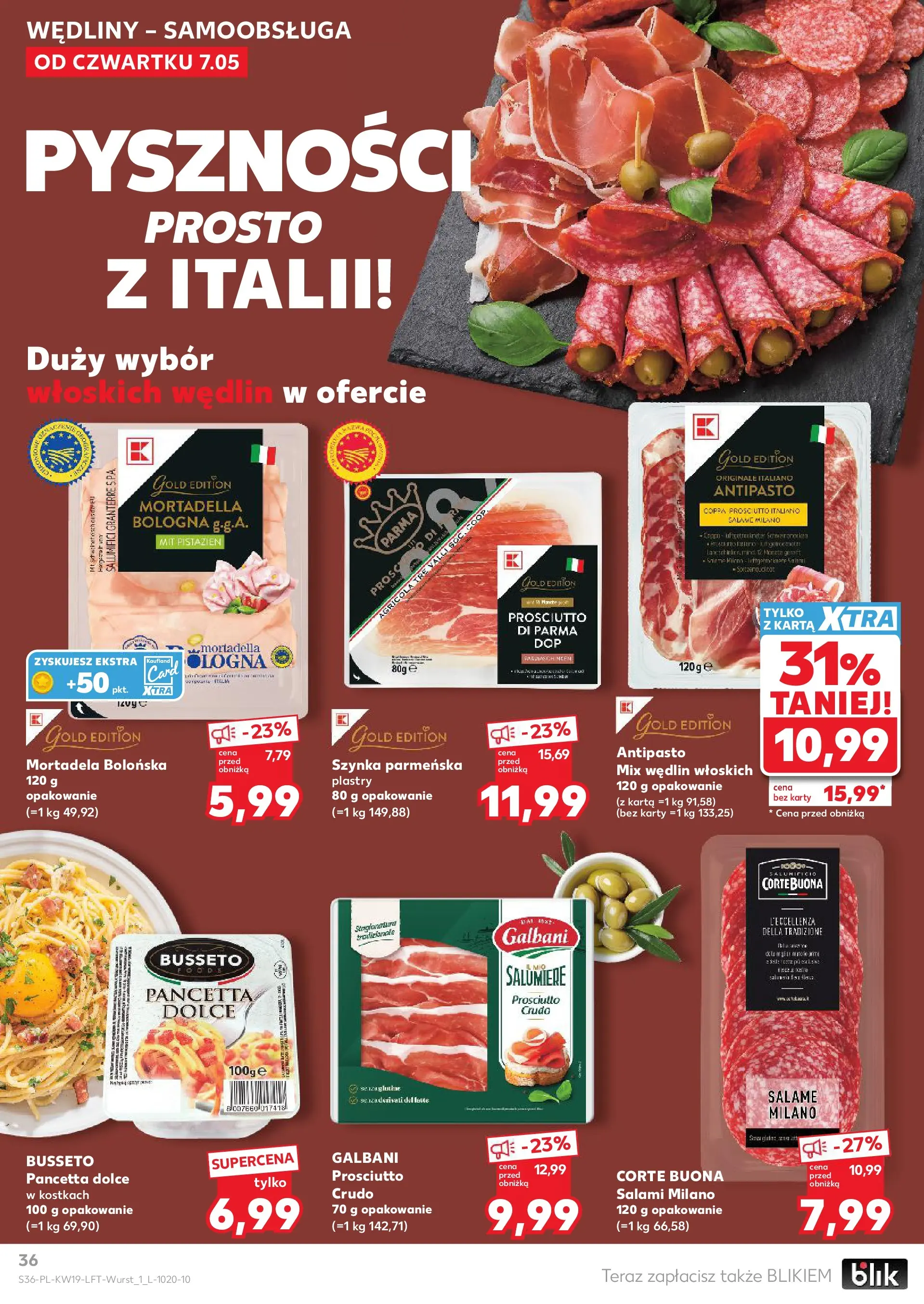 Kaufland gazetka od 07.05.2026 - od jutra PDF | Strona: 36 | Produkty: Karta, Mortadela, Szynka, Wędliny