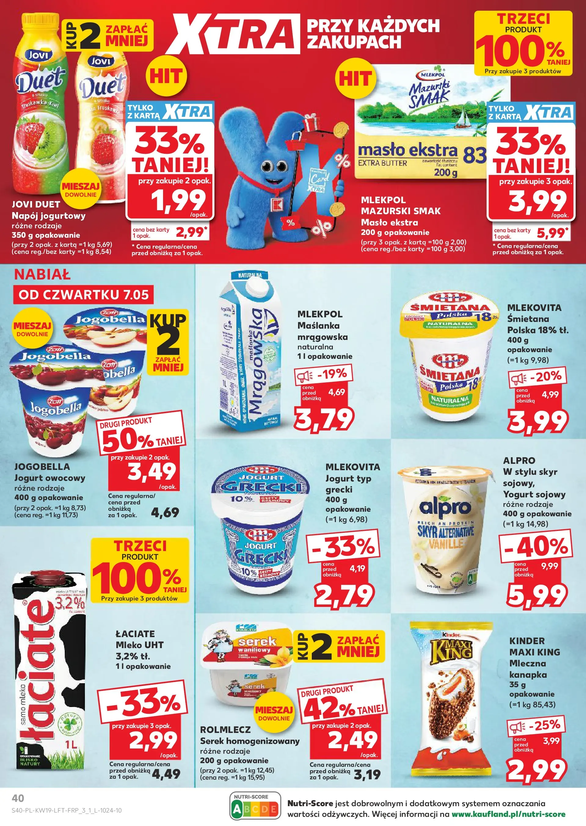 Kaufland gazetka od 07.05.2026 - od jutra PDF | Strona: 40 | Produkty: Karta, Alpro, Serek, Jogurt owocowy