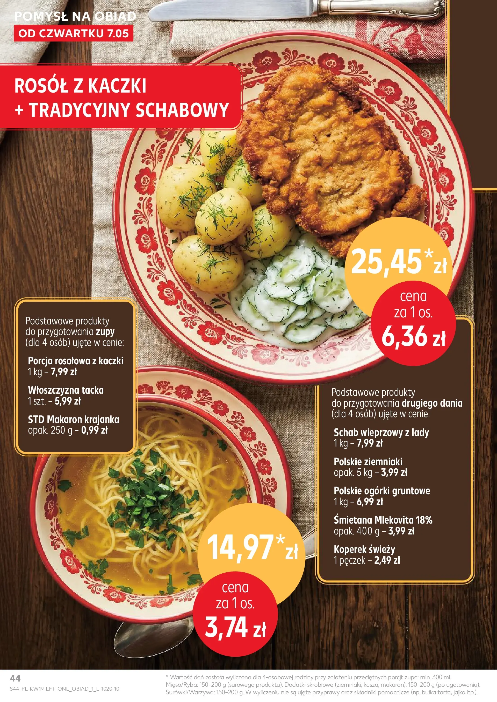 Kaufland gazetka od 07.05.2026 - od jutra PDF | Strona: 44 | Produkty: Bułka, Zupa, Ogórki, Ogórki gruntowe