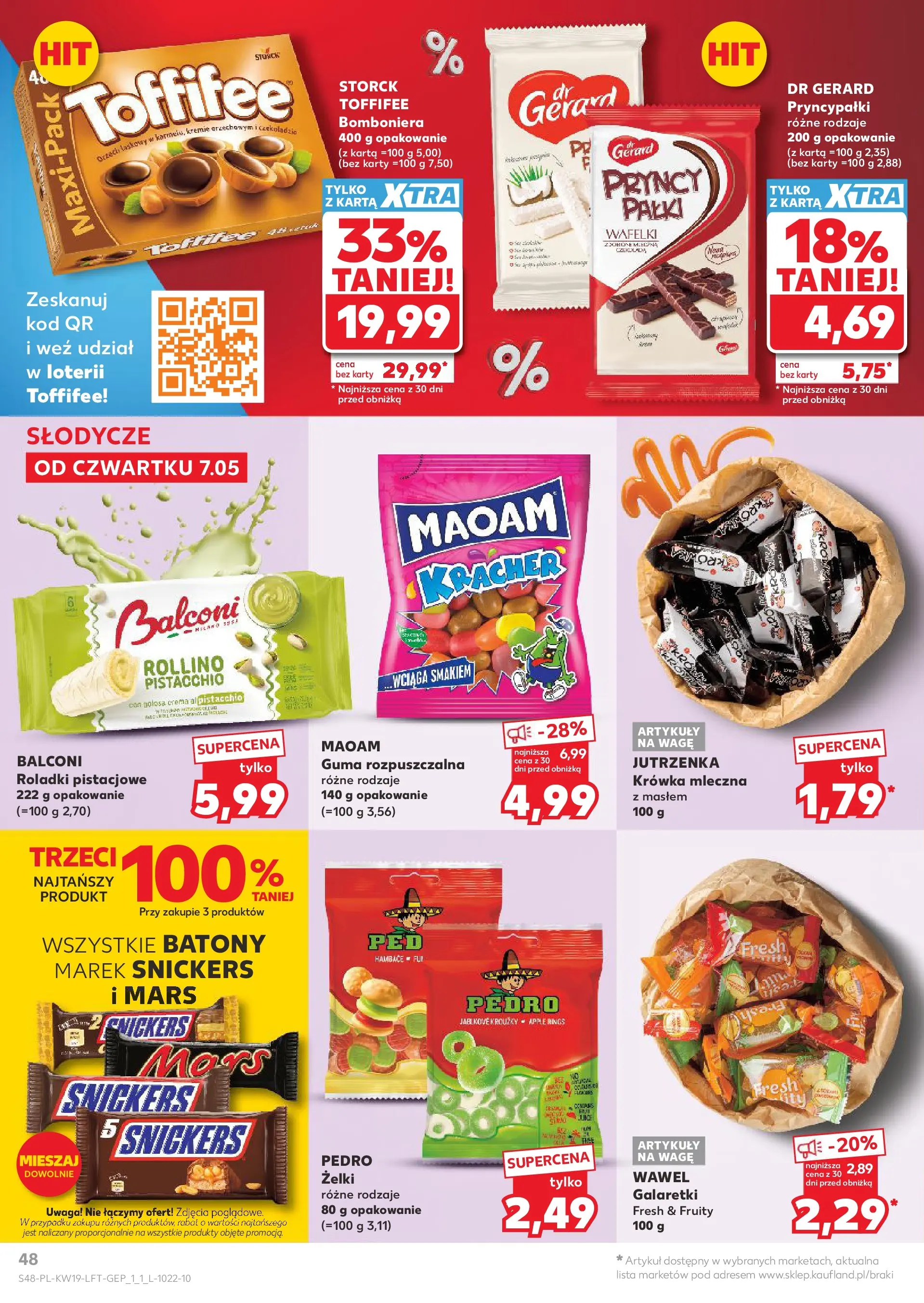 Kaufland gazetka od 07.05.2026 - od jutra PDF | Strona: 48 | Produkty: Galaretki, Krowka, Wafelki, Żelki