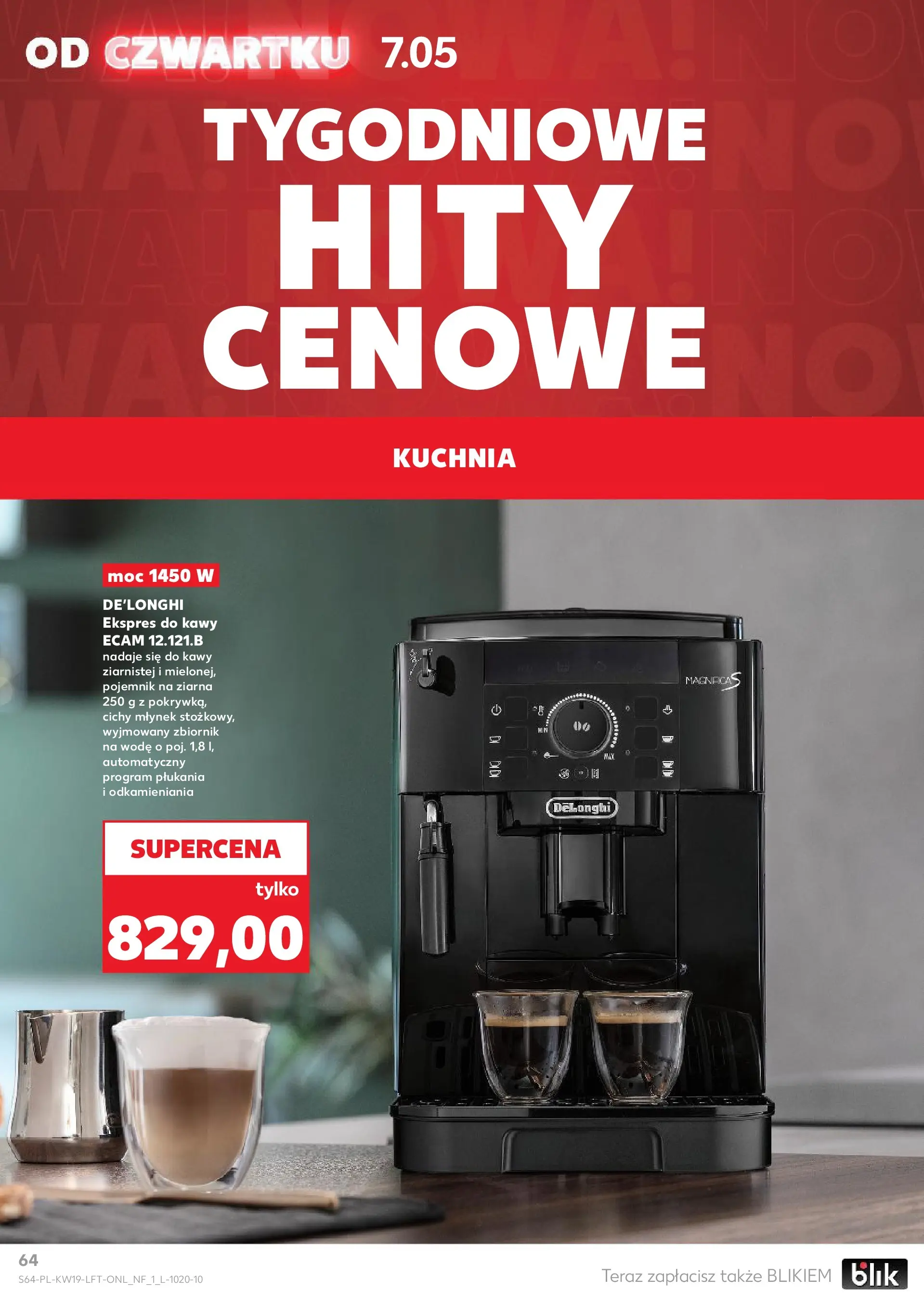 Kaufland gazetka od 07.05.2026 - od jutra PDF | Strona: 64 | Produkty: Ekspres do kawy, Młynek