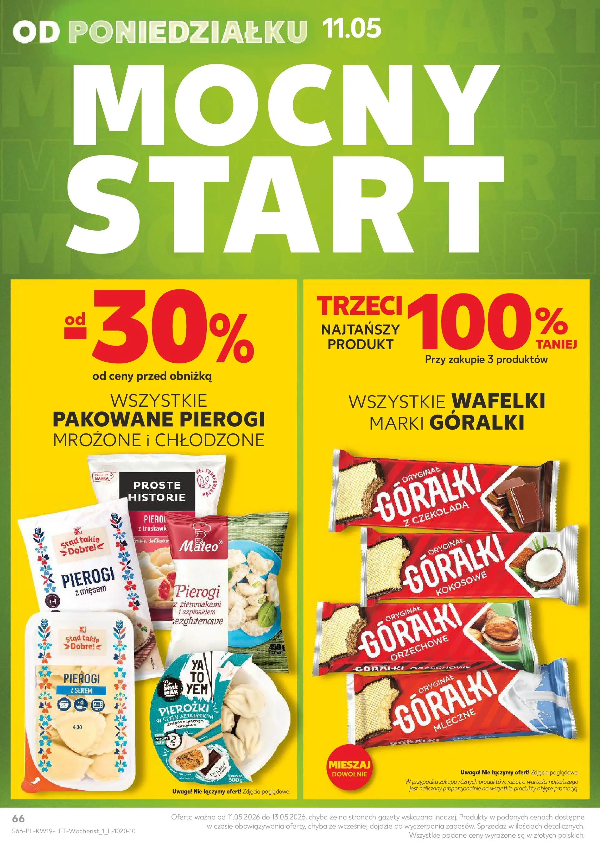 Kaufland gazetka od 07.05.2026 - od jutra PDF | Strona: 66 | Produkty: Pierogi, Wafelki, Czekolada