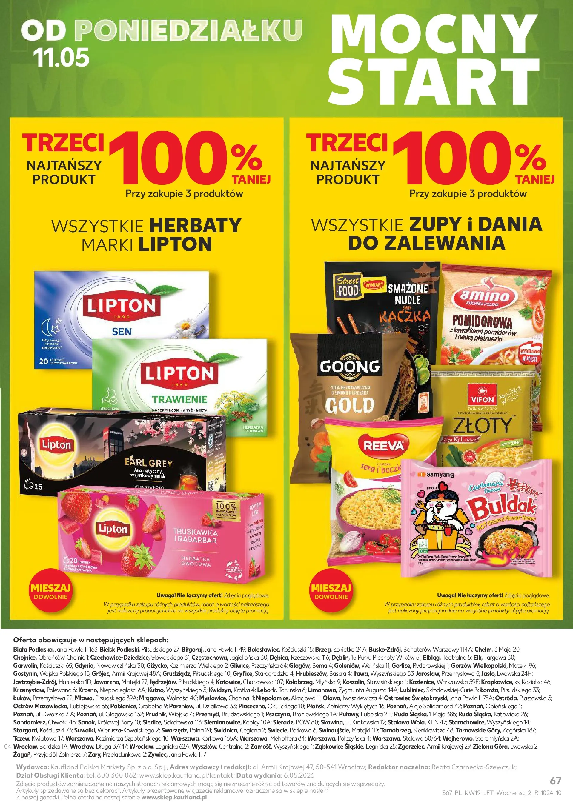 Kaufland gazetka od 07.05.2026 - od jutra PDF | Strona: 67 | Produkty: Kaczka, Mięta, Herbata lipton, Herbata