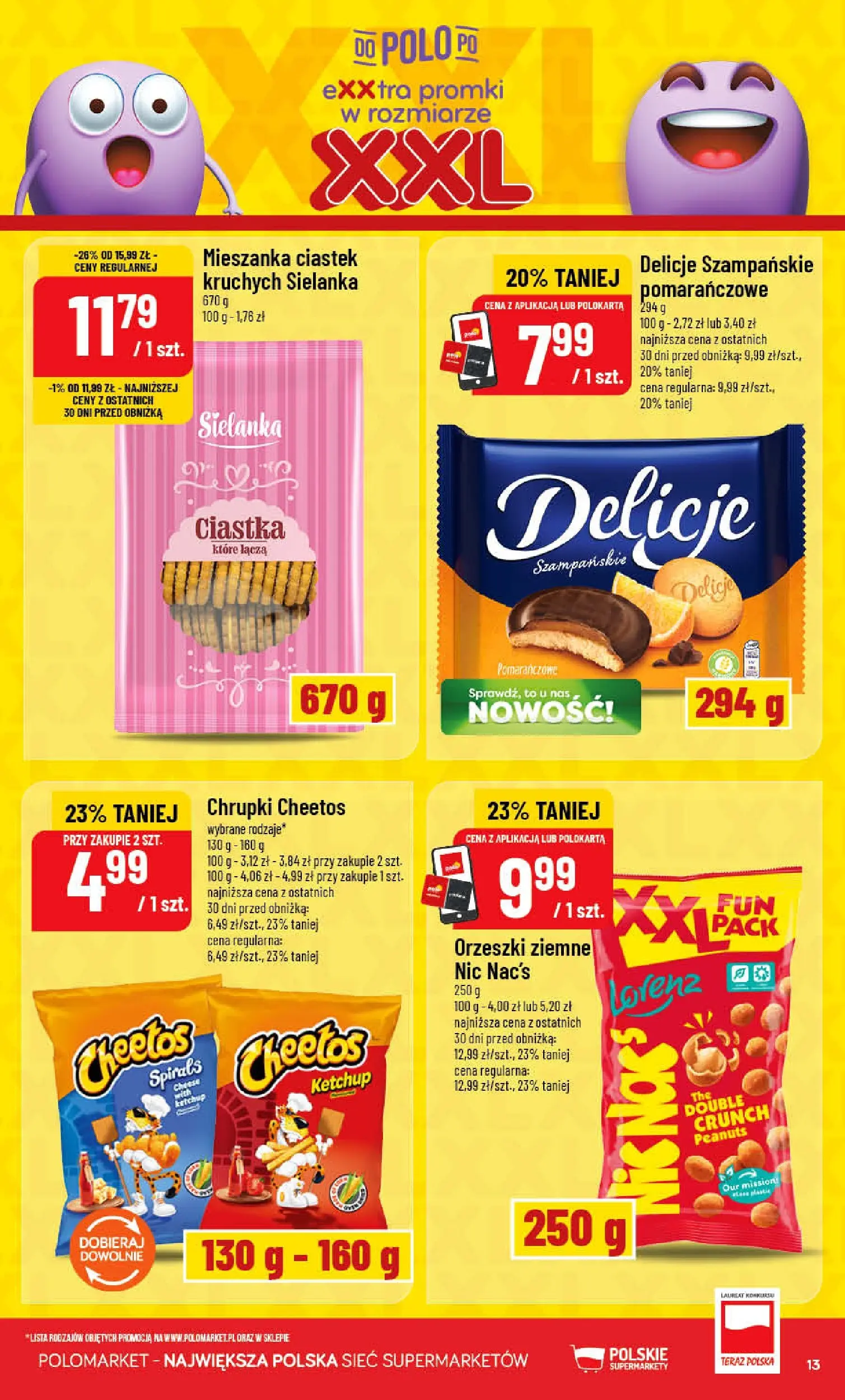 Nowa POLOmarket gazetka od jutra 06.05.2026 | Strona: 13 | Produkty: Ketchup, Chrupki, Orzeszki ziemne, Ciastka