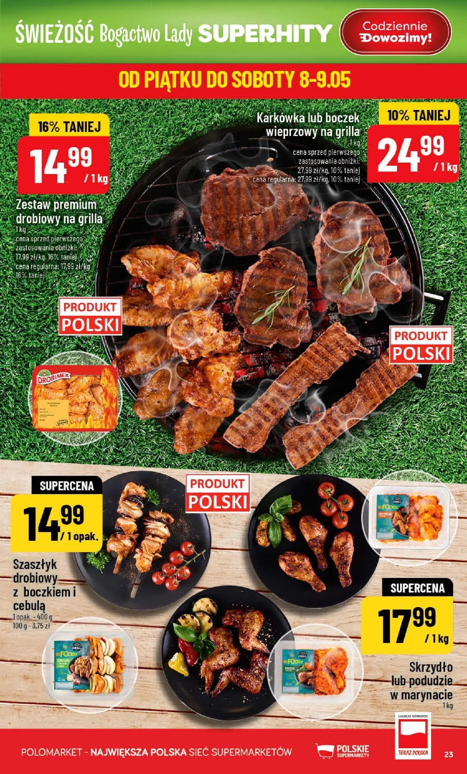 Nowa POLOmarket gazetka od jutra 06.05.2026 | Strona: 23 | Produkty: Karkówka, Boczek