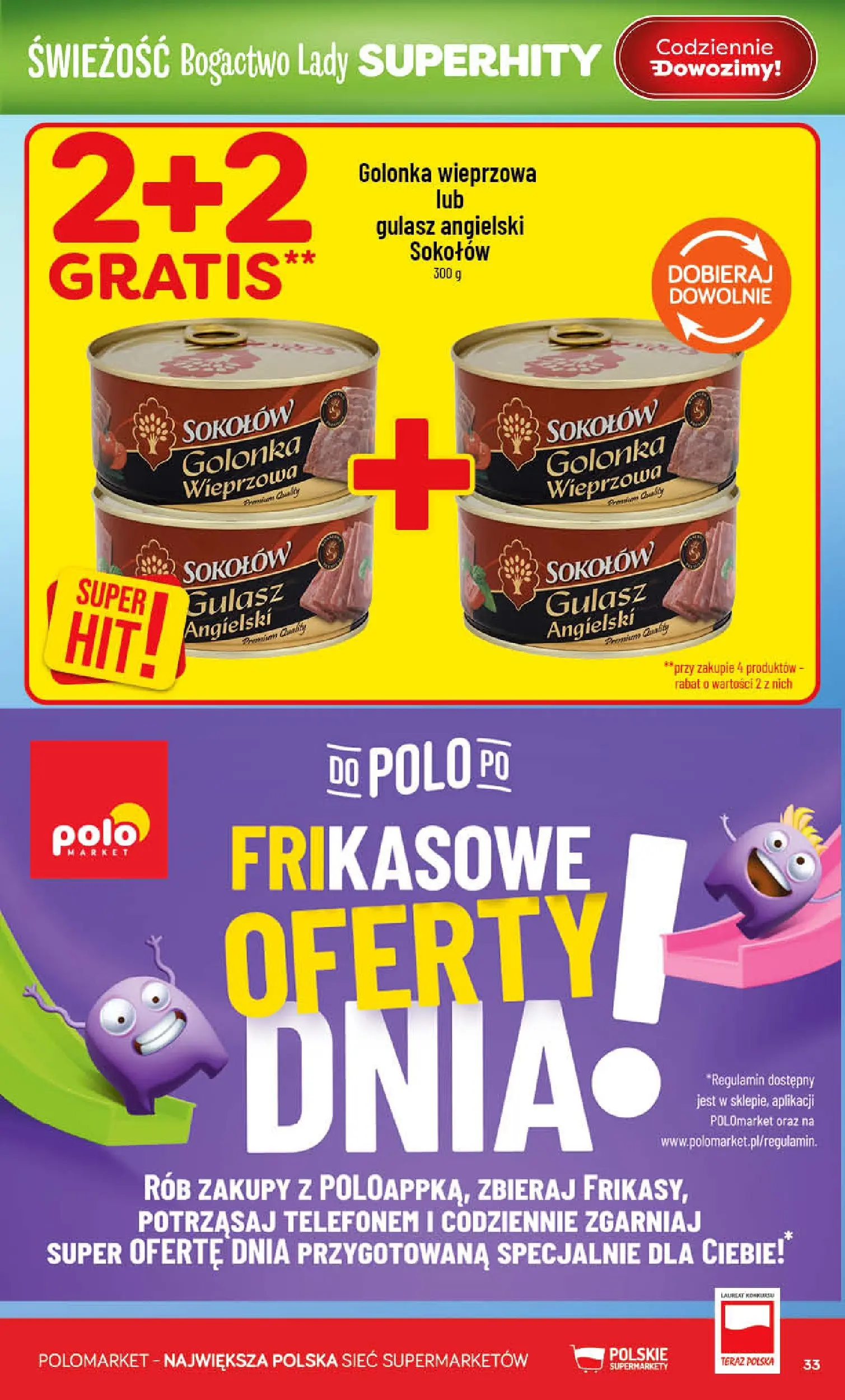 Nowa POLOmarket gazetka od jutra 06.05.2026 | Strona: 33 | Produkty: Golonka wieprzowa, Gulasz angielski, Gulasz