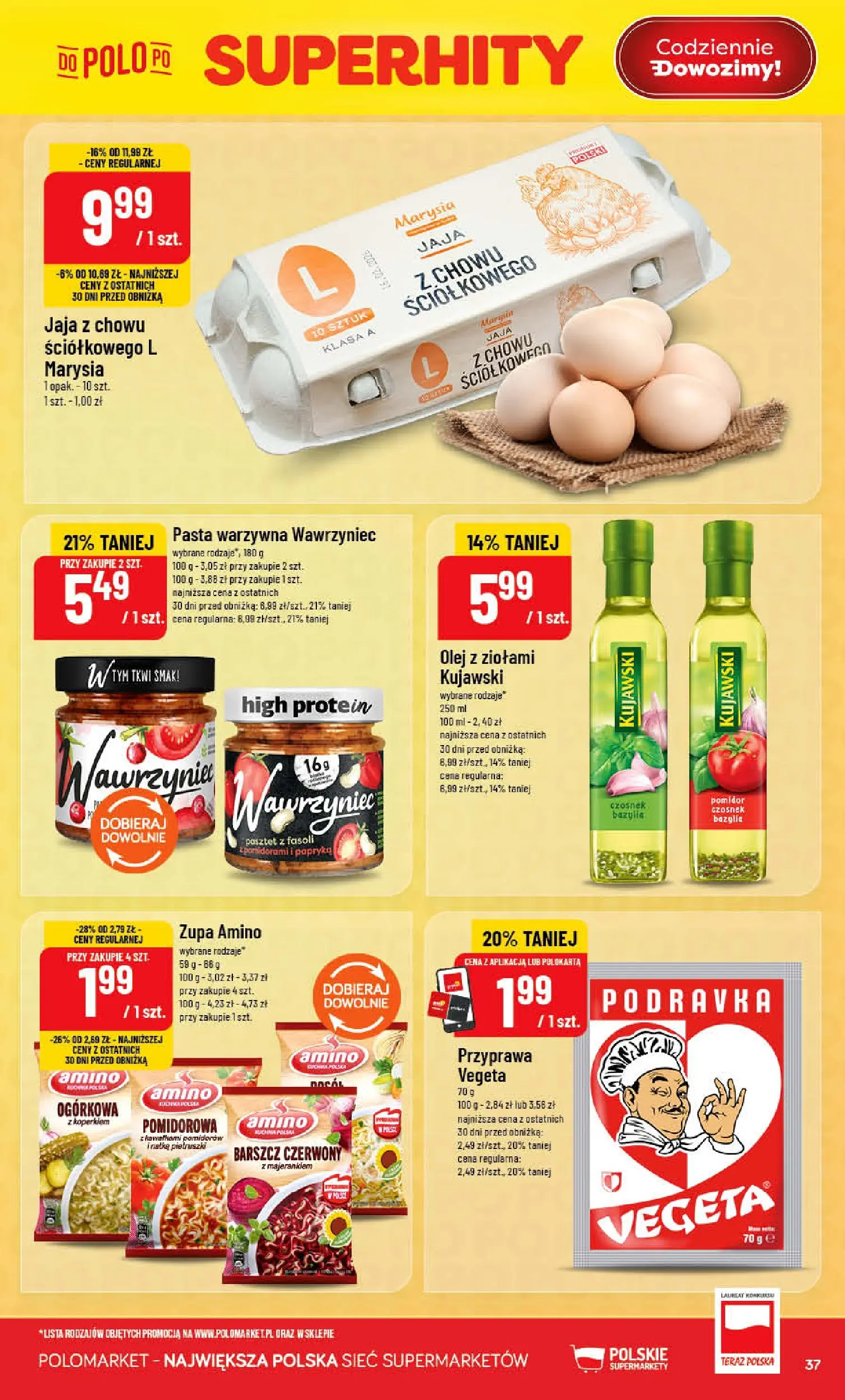 Nowa POLOmarket gazetka od jutra 06.05.2026 | Strona: 37 | Produkty: Czosnek, Barszcz, Bazylia, Zupa